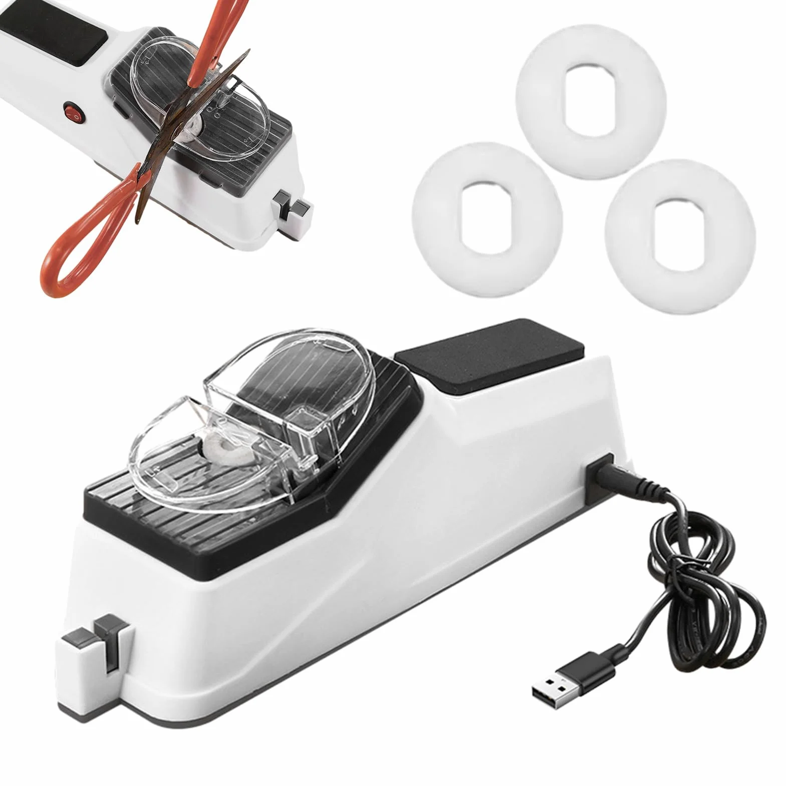 Affilatore Coltelli Elettrico Professionale 23.5x6.5x9cm Affilatore USB Per Coltelli Da Cucina Affila E Lucida In 5 Secondi Con Custodia Protettiva Ideale Per Casa E Cucina