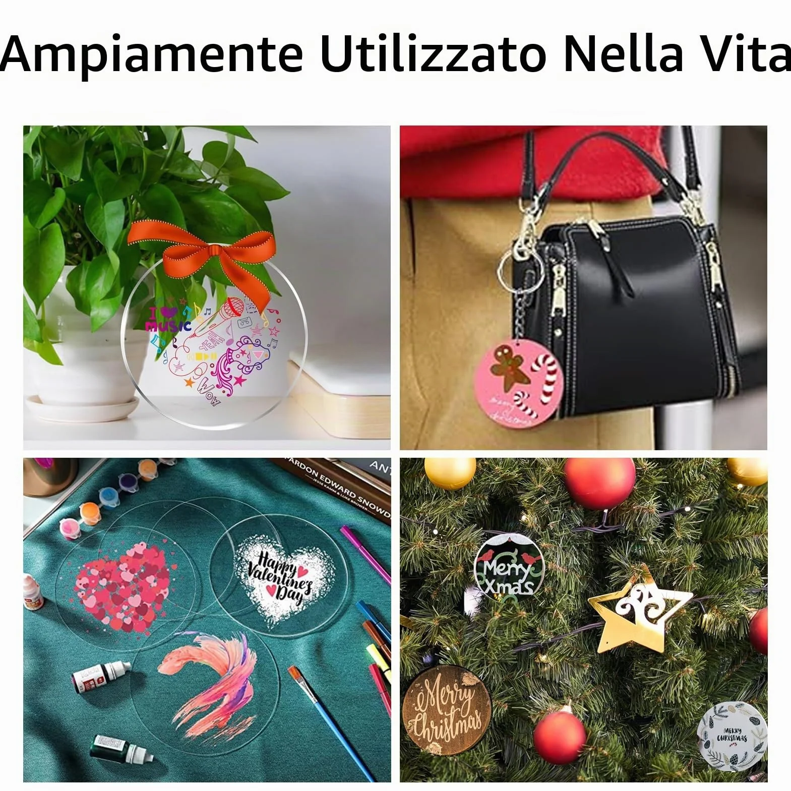 33 pezzi pannelli acrilici rotondi, disco circolare trasparente, 6.5 cm, lastre acriliche rotonde dello spessore di 1 mm, per fai da te, pittura, scrapbooking, artigianato