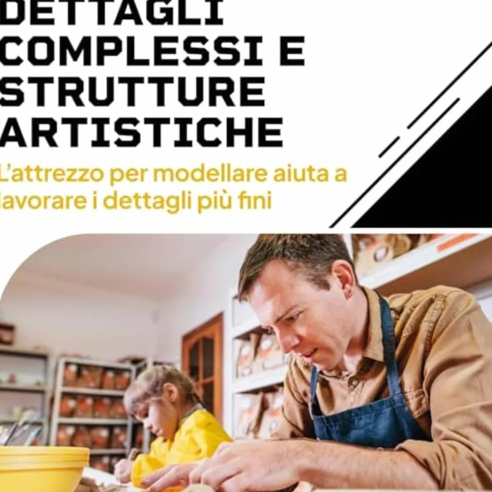 DIBYS Set di Ceramica per la Casa | Kit Completo con Argilla Autoindurente Bianca, Strumenti di Modellazione, Colori e Pennelli | Hobby Creativo Fai da Te | Idea Regalo