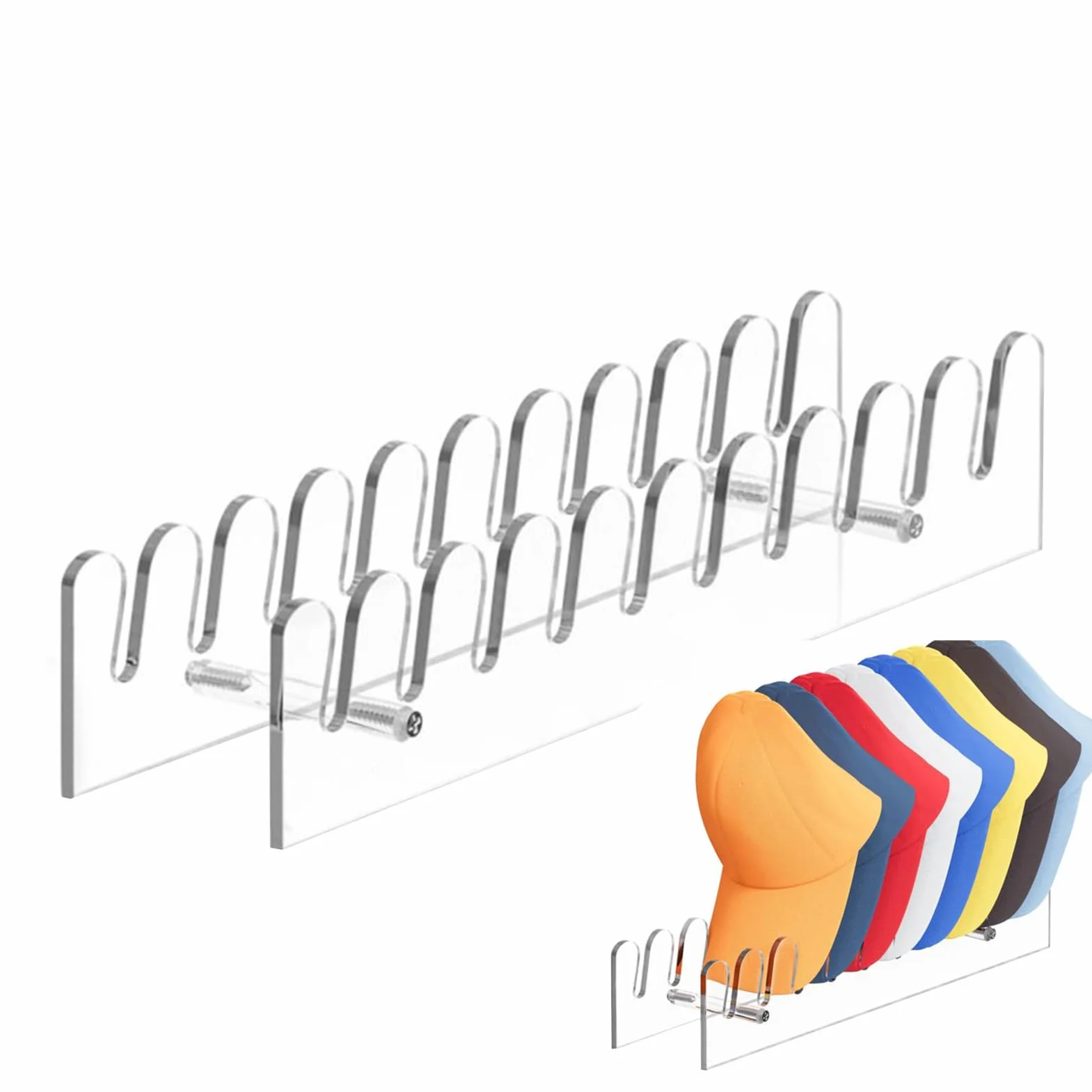 Organizzatore di stoccaggio dei cappelli, rack per cappellini da baseball,Porta di deposito da 10 slot a cappello - Scaffale per organizzatore domestico che risparmia spazio, tappi da baseball stand-s