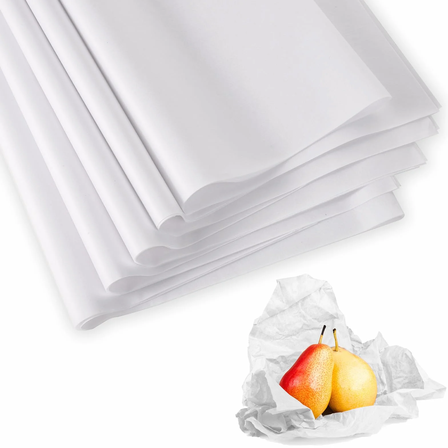 100 Fogli di Carta Velina Senza Acidi, 50x35 cm Carta Velina Senza Acidi per l'Archiviazione l'Imballaggio e la Protezione di Vestiti Biancheria Regali