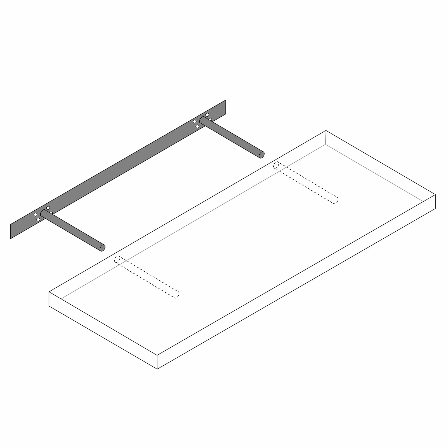 Casaria Mensola da Parete Legno 110cm Supporto 50-110cm Pensile 15kg Cucina Libreria Quercia Scura