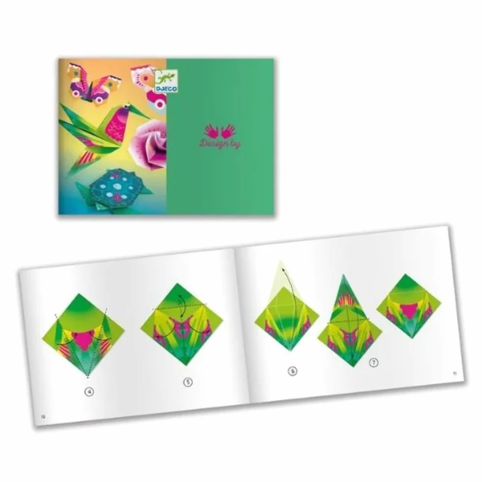 DJECO - Papiroflessia Origami Tropici (min. 2 u.) Bambole e Figure, M (DJ08754)