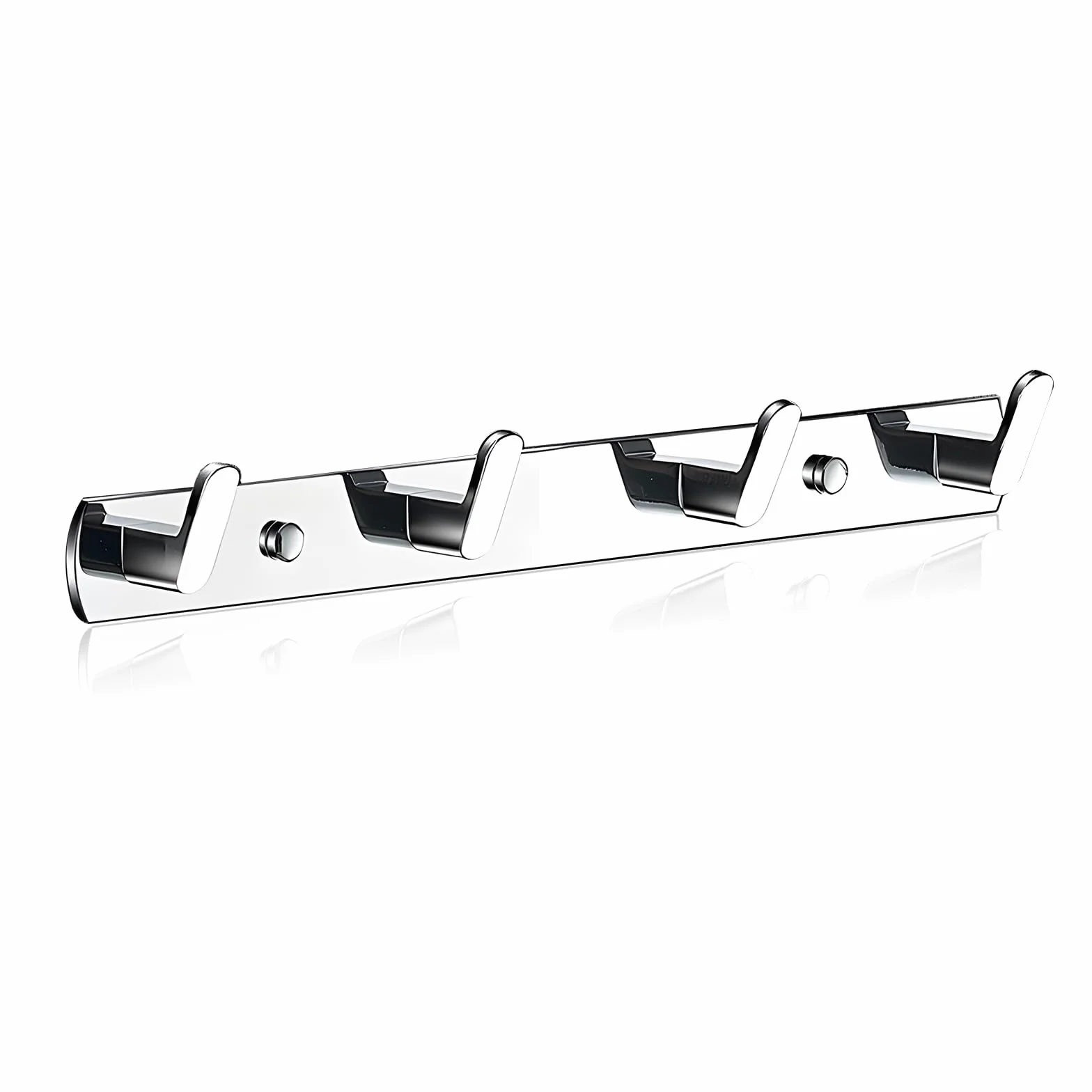 Attaccapanni da Parete Acciaio Inox 304 4 Ganci 15kg Cromati