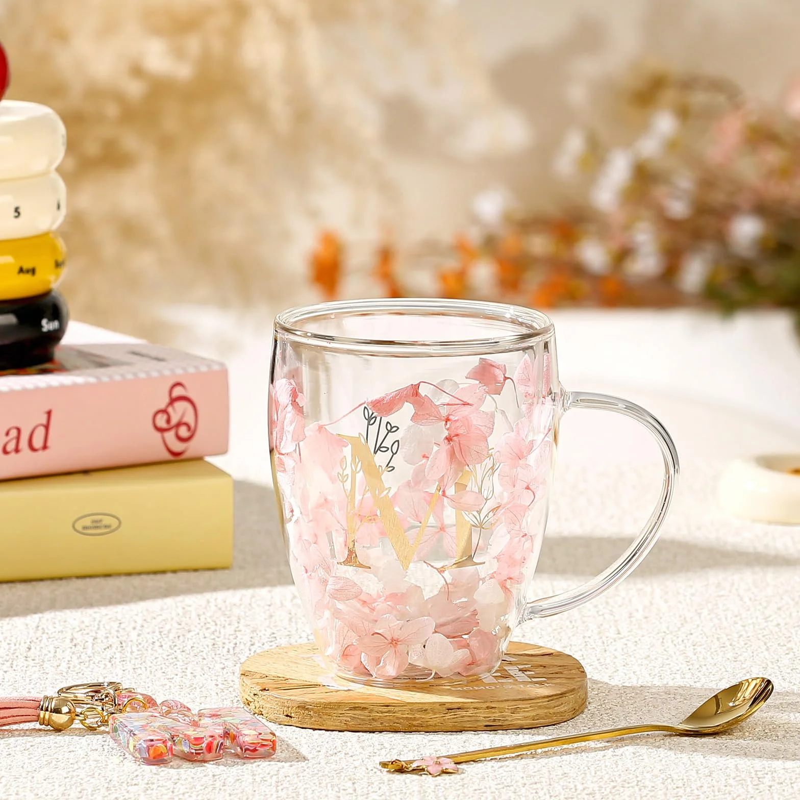 Tazze da Caffè in Vetro Doppia Parete Regalo Originale per Lei Compleanno Natale