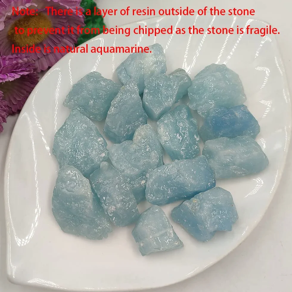 Casuale Acquamarina Naturale Pietra Grezza Cristallo Quarzo Roccia da Collezione Campione di Minerali Guarigione