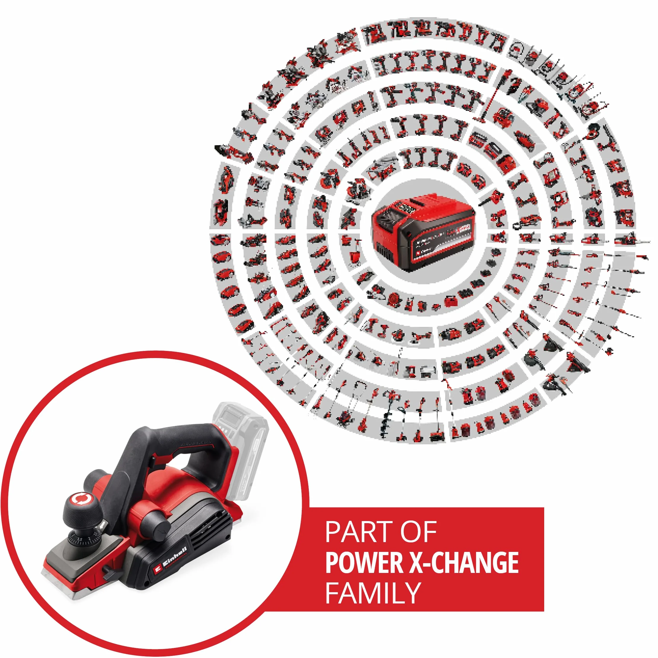 Einhell Professional Pialla manuale TP-PL 18/3 Li BL - Solo Power X-Change (18 V, Brushless, circuito oscillante da 82 mm, disco abrasivo da 3 mm, albero lama, pattino, batteria esclusa)