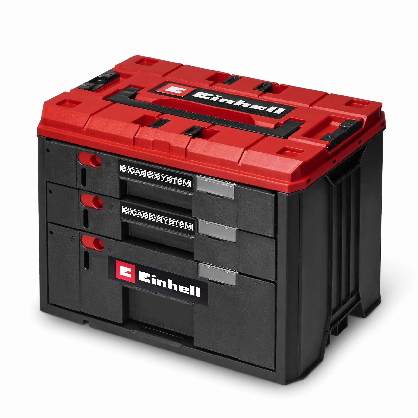 Einhell E-Case Cassettiera Originale 41,5x25x28 cm 60 kg 2 Cassetti 5,5 cm 1 Cassetto 12,5 cm