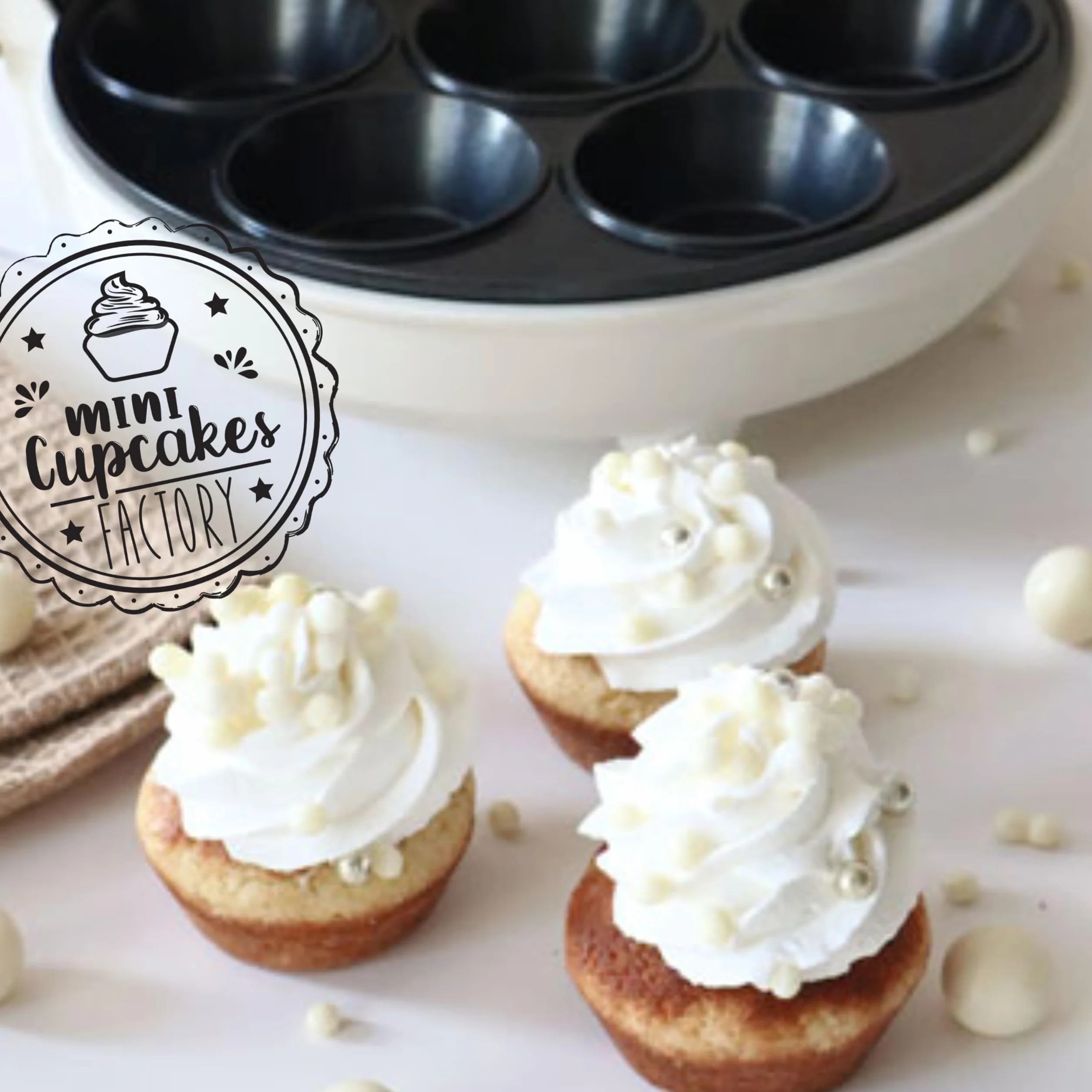 ScrapCooking - Macchina per Cupcakes & Muffins - Mini Cupcakes Factory - Dispositivo per creare i suoi muffin in in 5 minuti - Regalo Pasticceria Cucina - Ricetta Inclusa - 3892, Bianco