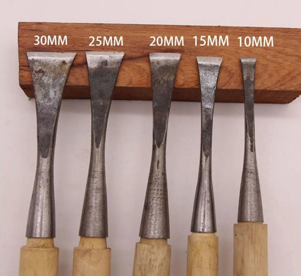 Sgorbie - Strumento Da Intaglio In Legno Per Lavorazione A Mano, Scolpito Grande Mezza Diamante Rotondo Poco Profondo