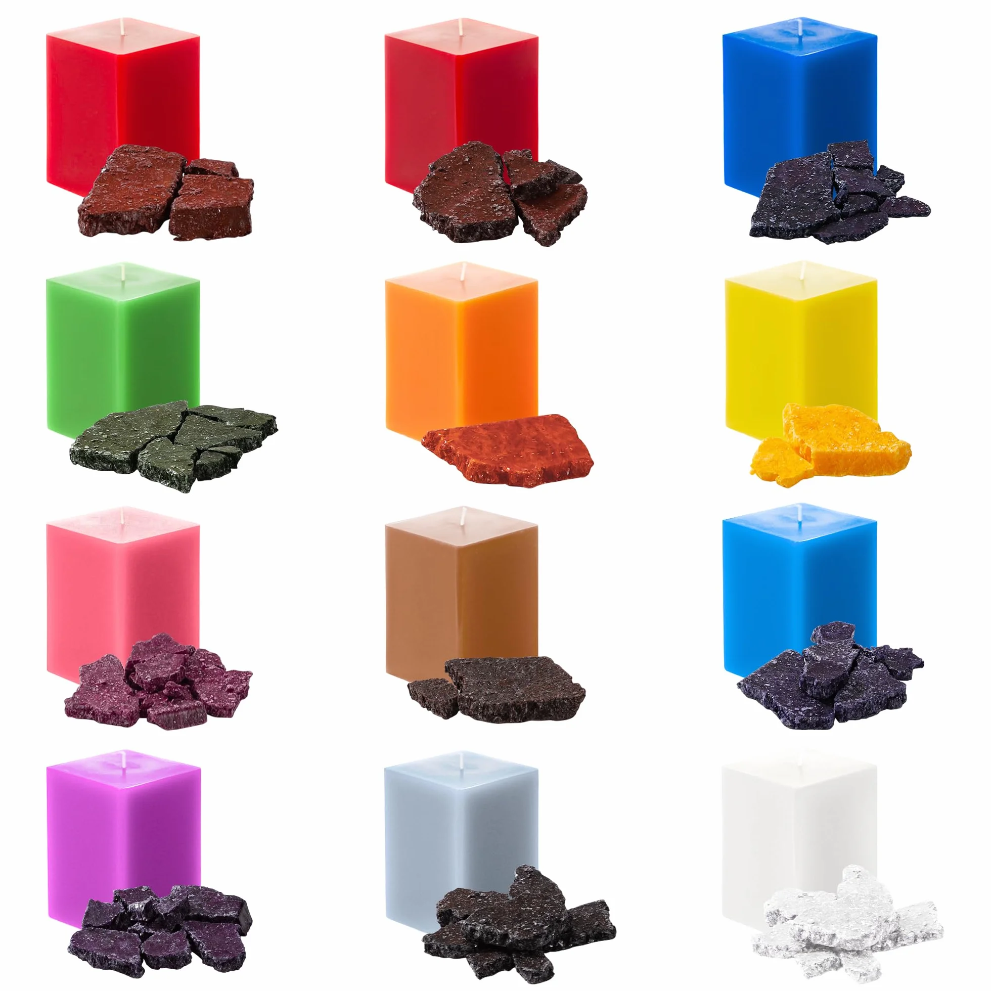 Coloranti per Candele Coloranti a Cera per Candele per Fai da Te Creazione di Candele 12 Colori 5g/Colore