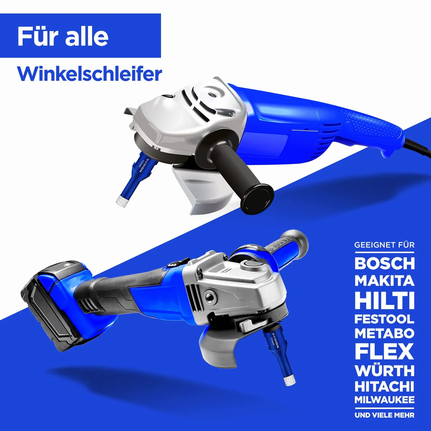 Trapano per piastrelle 12mm x M14 - Punta per forare piastrelle dure - Punta diamantata 12 mm - Sedion qualità premium diamanti di alta qualità - compatibile con Bosch Makita uvm.