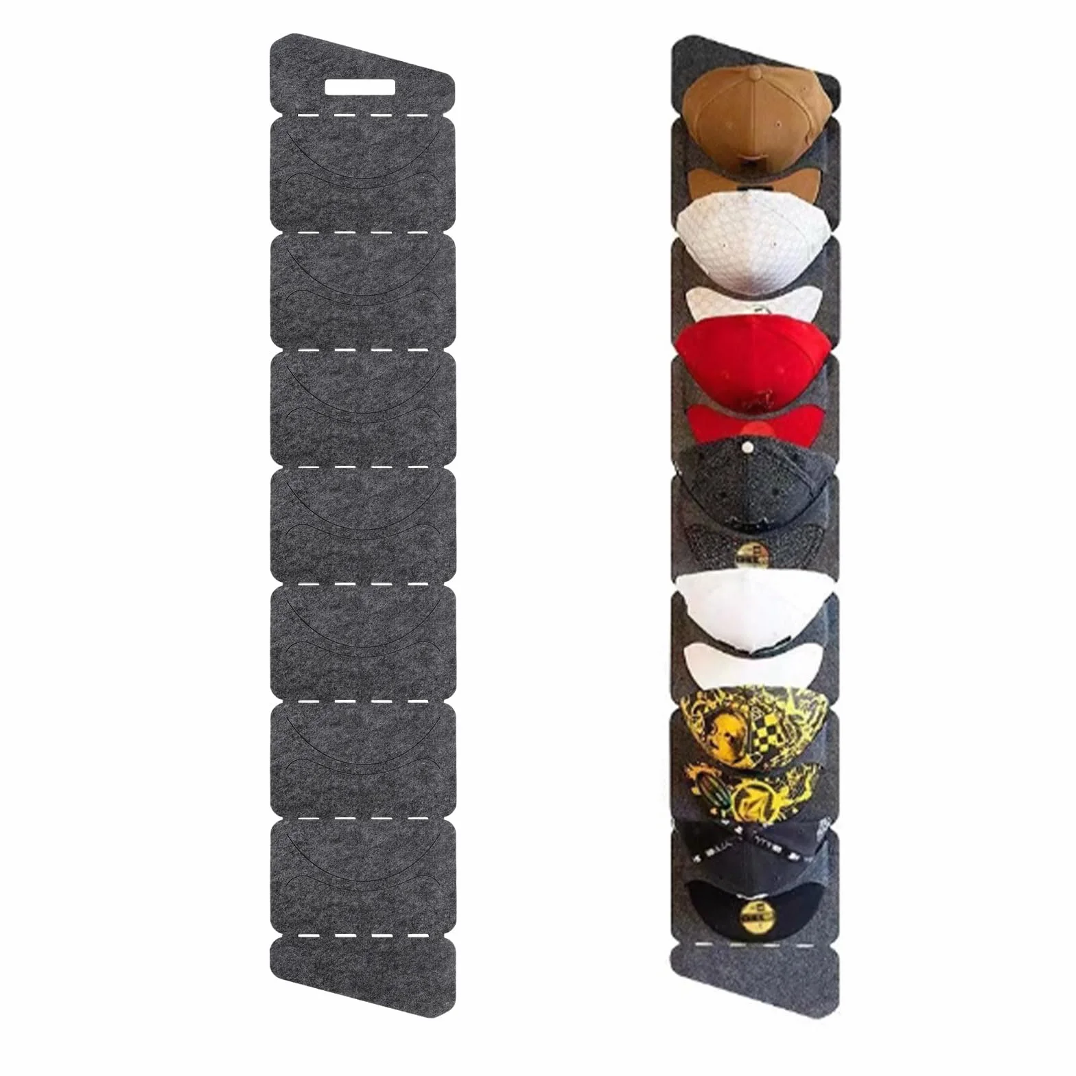 Cappellino organizer porta con 7 tasche pieghevole monopetto per cappelli da baseball da uomo e donna