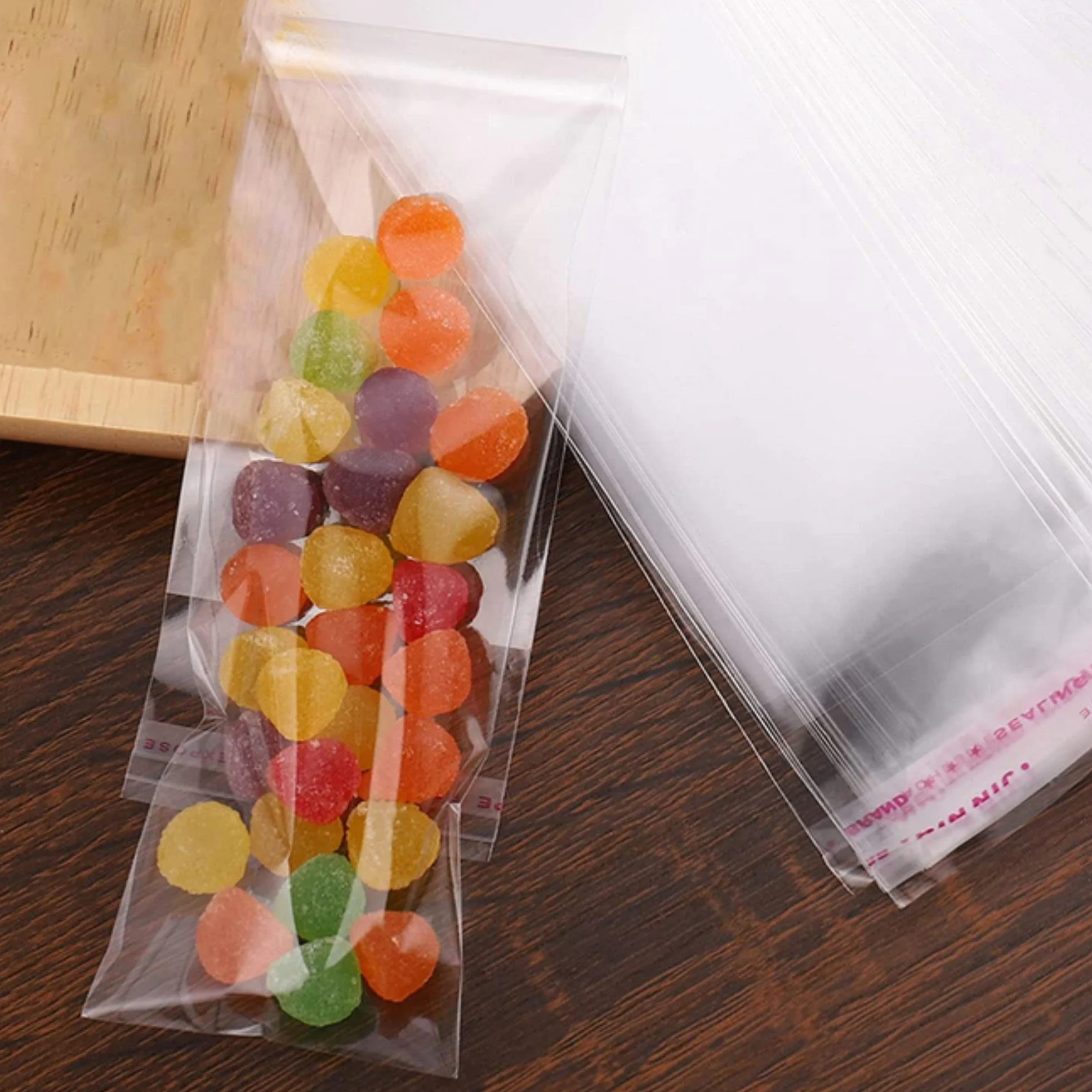 Buste in Cellophane Adesivi Lungo 100 Pezzi 3x15cm Sacchetti di Plastica Autoadesivi 50µm Trasparente OPP Bustine per Collana Penna Cucchiaio da Caffè Labbra Caramelle Cannucce