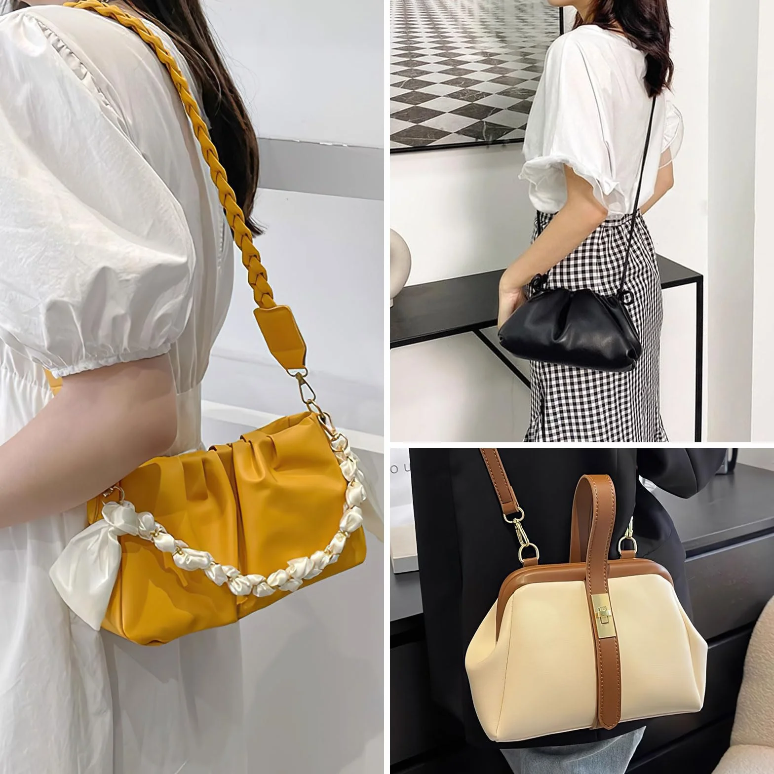 3 Pezzi 20.3cm Chiusura per borsa, Chiusura a Bacio per Borse Telaio Borsa in Alluminio a Forma di U per Borsa Frizione Artigianato Progetti Fai da Te (Argento, 20.3 x 18.2 x 1.2cm)