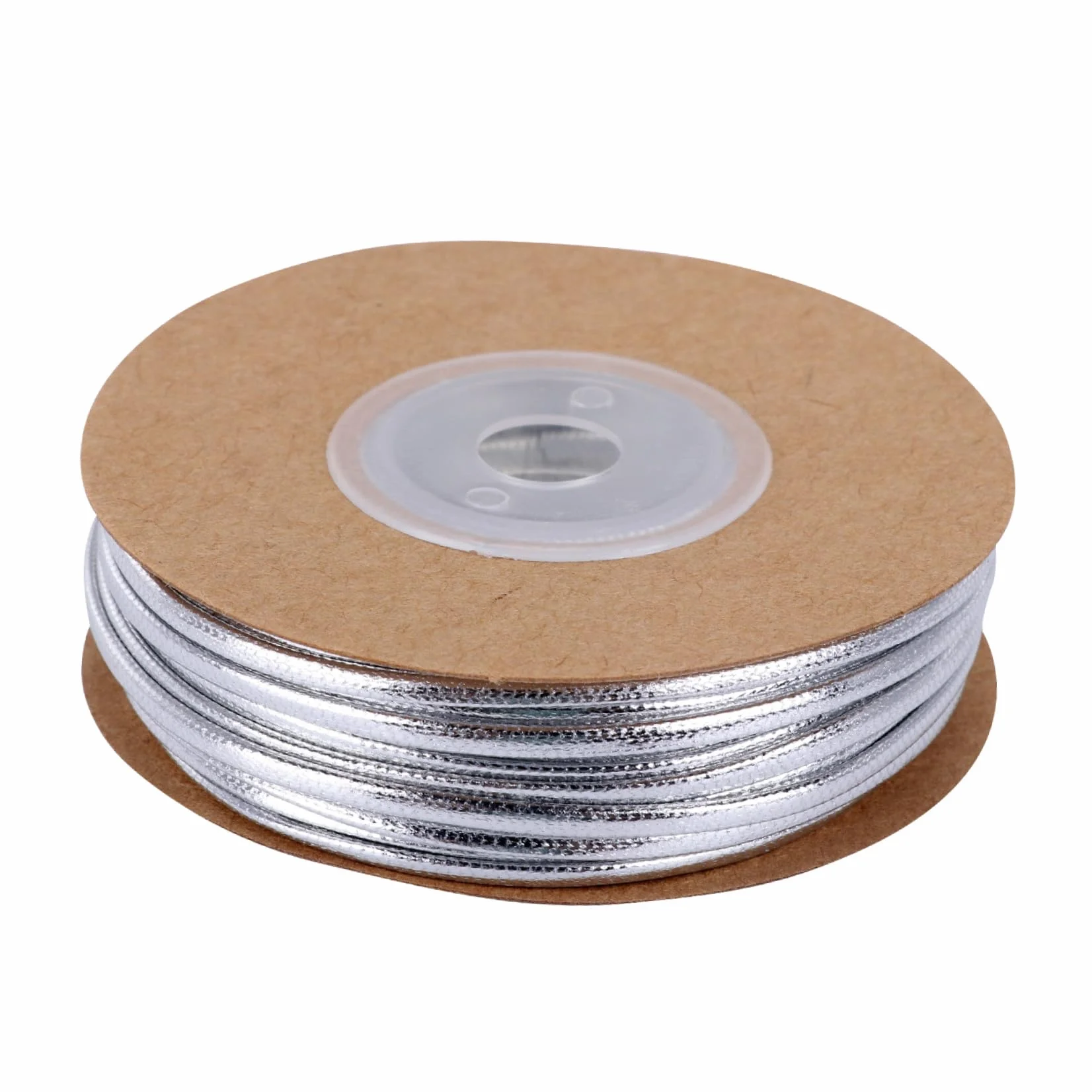 LIFKOME 15m Cordino in Pelle Argentato Bobina Per Creazione Di Gioielli Filo Per Intrecciare Per Bracciali e Collane Fai Da Te