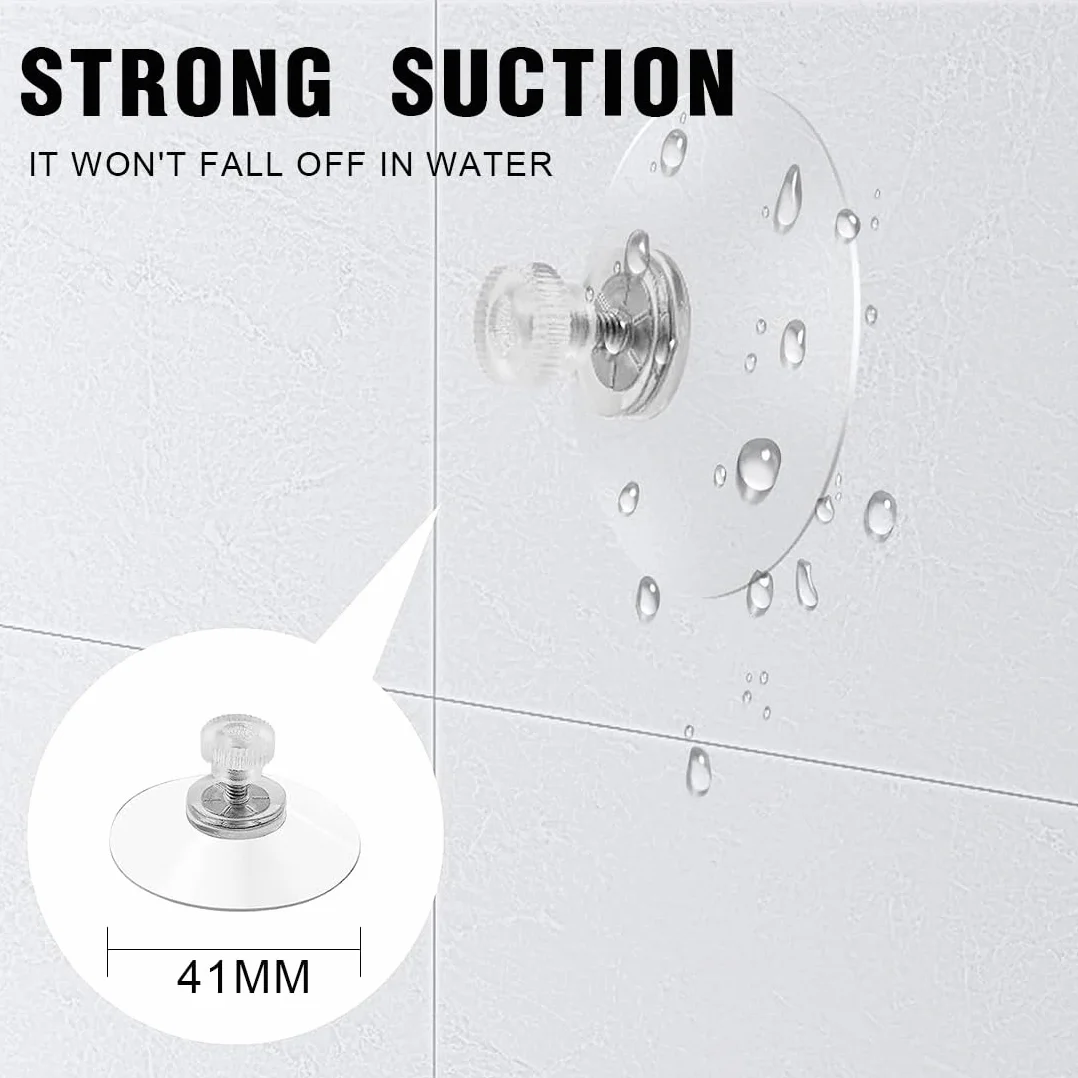 Ventosa,6Pcs 40mm con Dado M4 Ventose Plastica per Vetro in Bagno Cucina Ganci con Ventosa Trasparente per Parasole Auto e Appendere Piccoli Oggetti