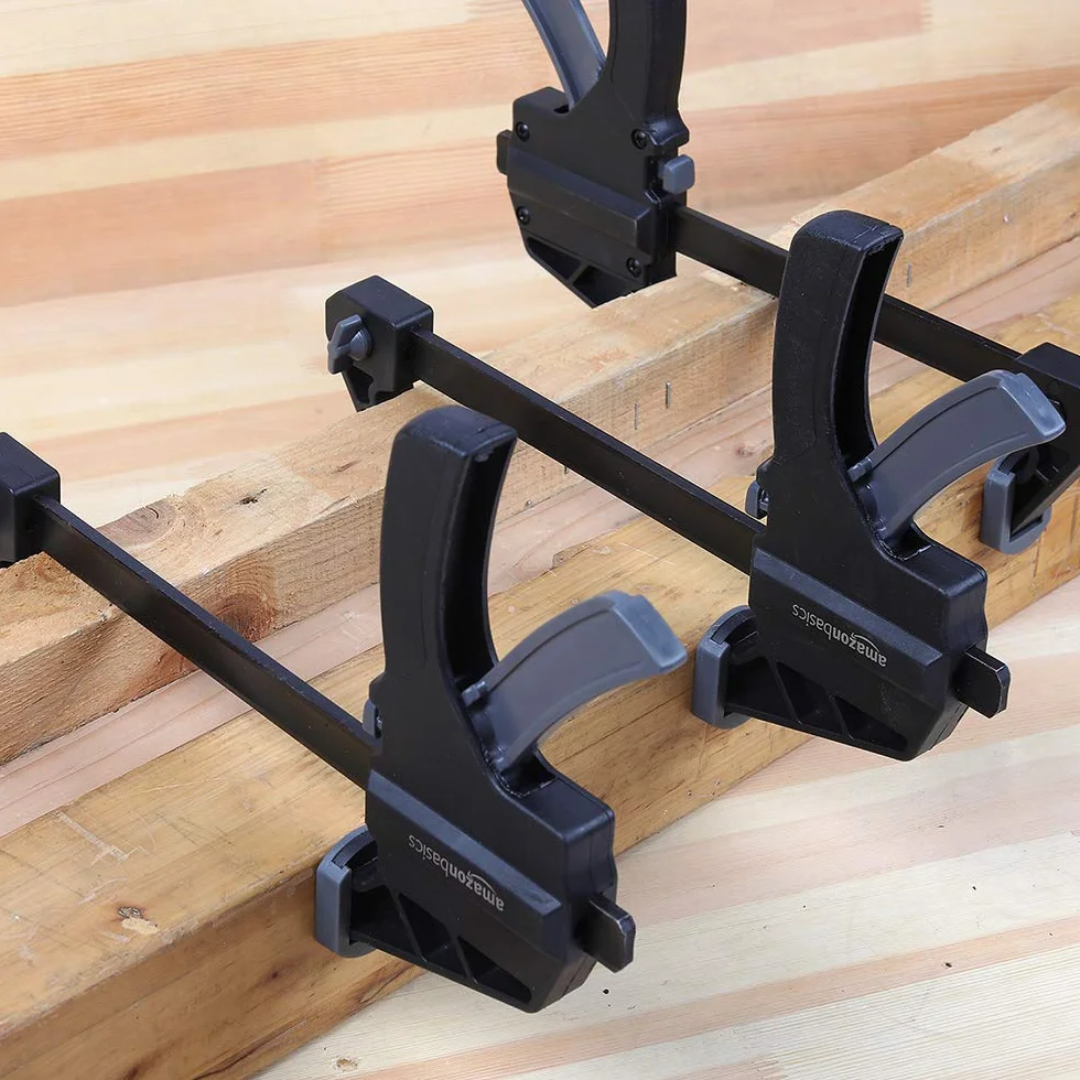 Amazon Basics Confezione da 6 morsetti a barra: 2 unità da 10.16 cm, 4 unità da 15.24 cm, Nero/ Grigio