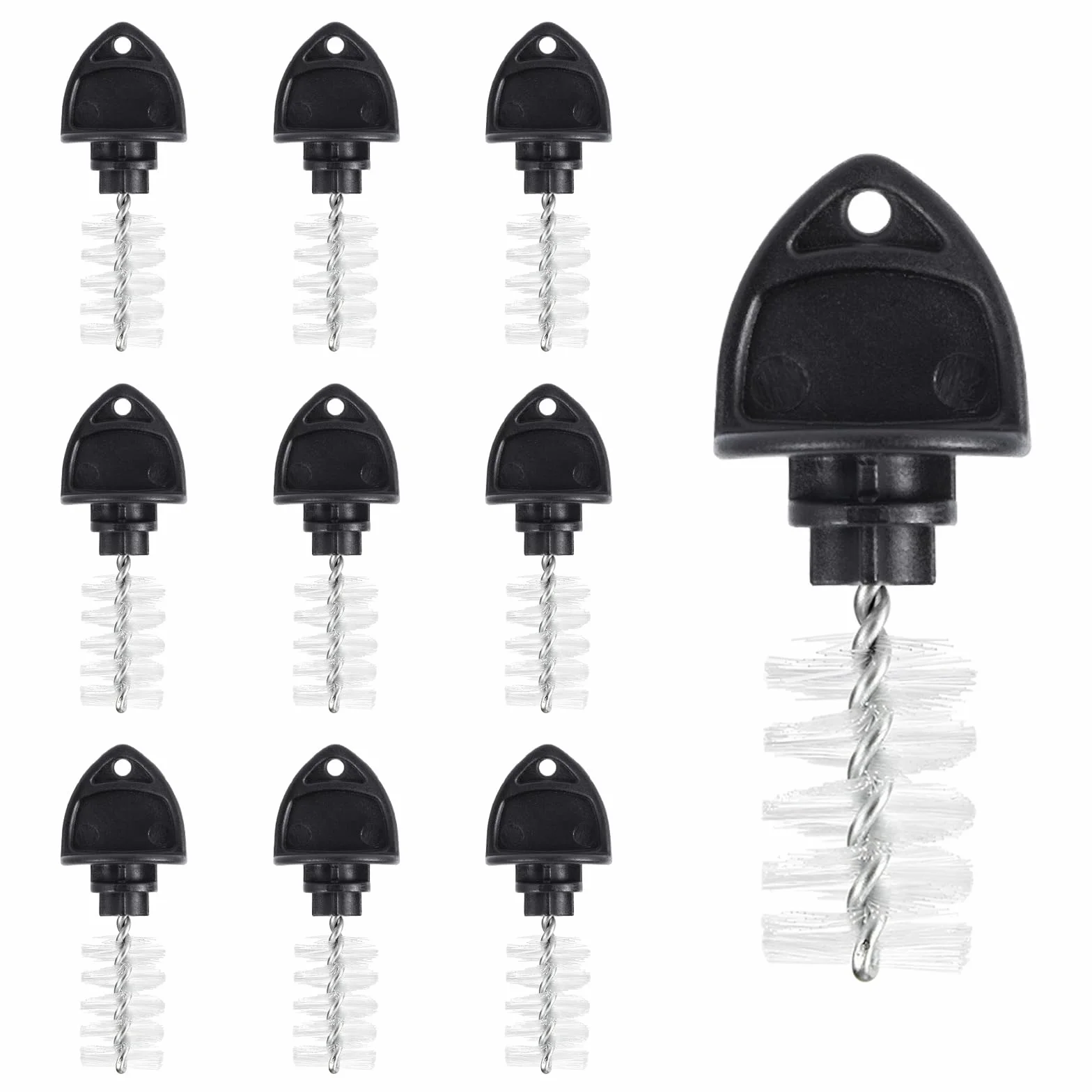 10 Pz Beer Tap Plug Brushes, Tappi di Plastica per la Pulizia dei Rubinetti della Birra Spazzole per la Pulizia dei Rubinetti della Birra alla Spina (Nero)