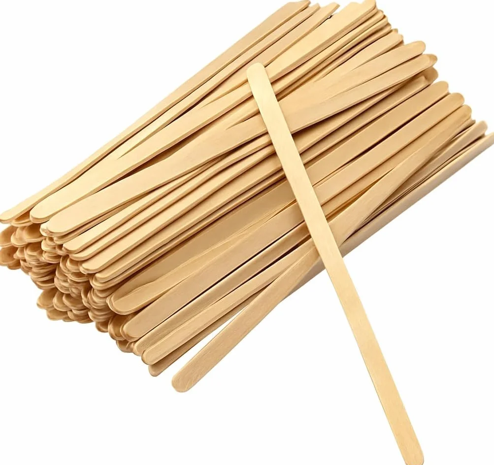Bacchette da caffè in legno 14 cm 500 pezzi biodegradabili