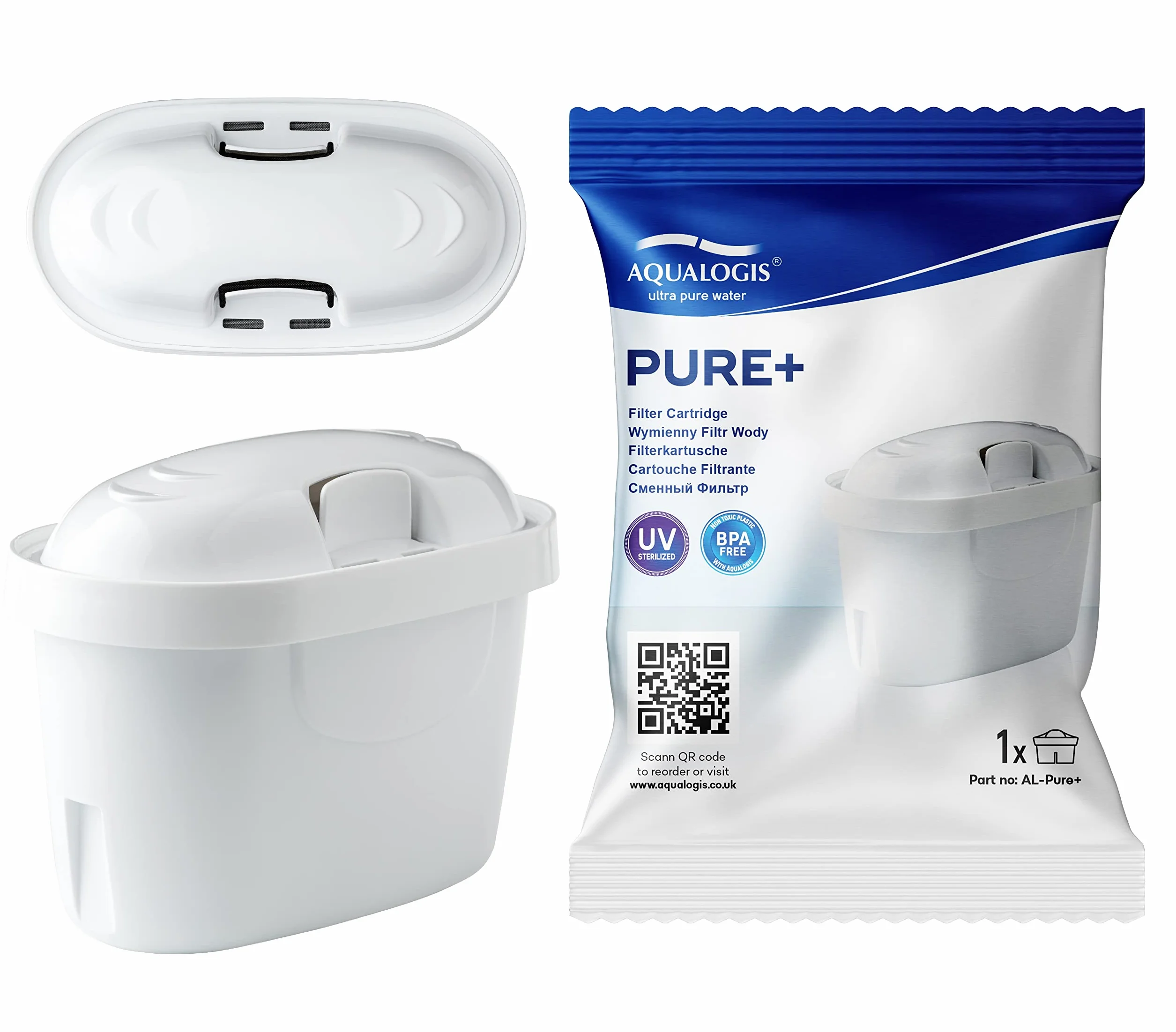 Aqualogis Cartucce Filtranti Compatible per Brita Maxtra Maxtra+ Caraffa Filtrante 6 pezzi