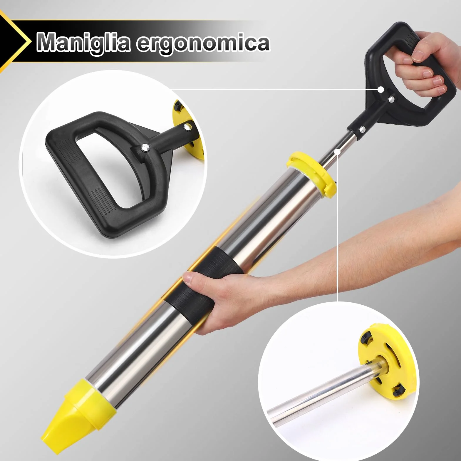 Strumento di Calamcine in Cemento, Scatola di Gomma Applicatore a Calafata Sealar con Usura Resistente Ad Alta Efficienza Ottima capacità di Sigillare gli Spazi Stradali