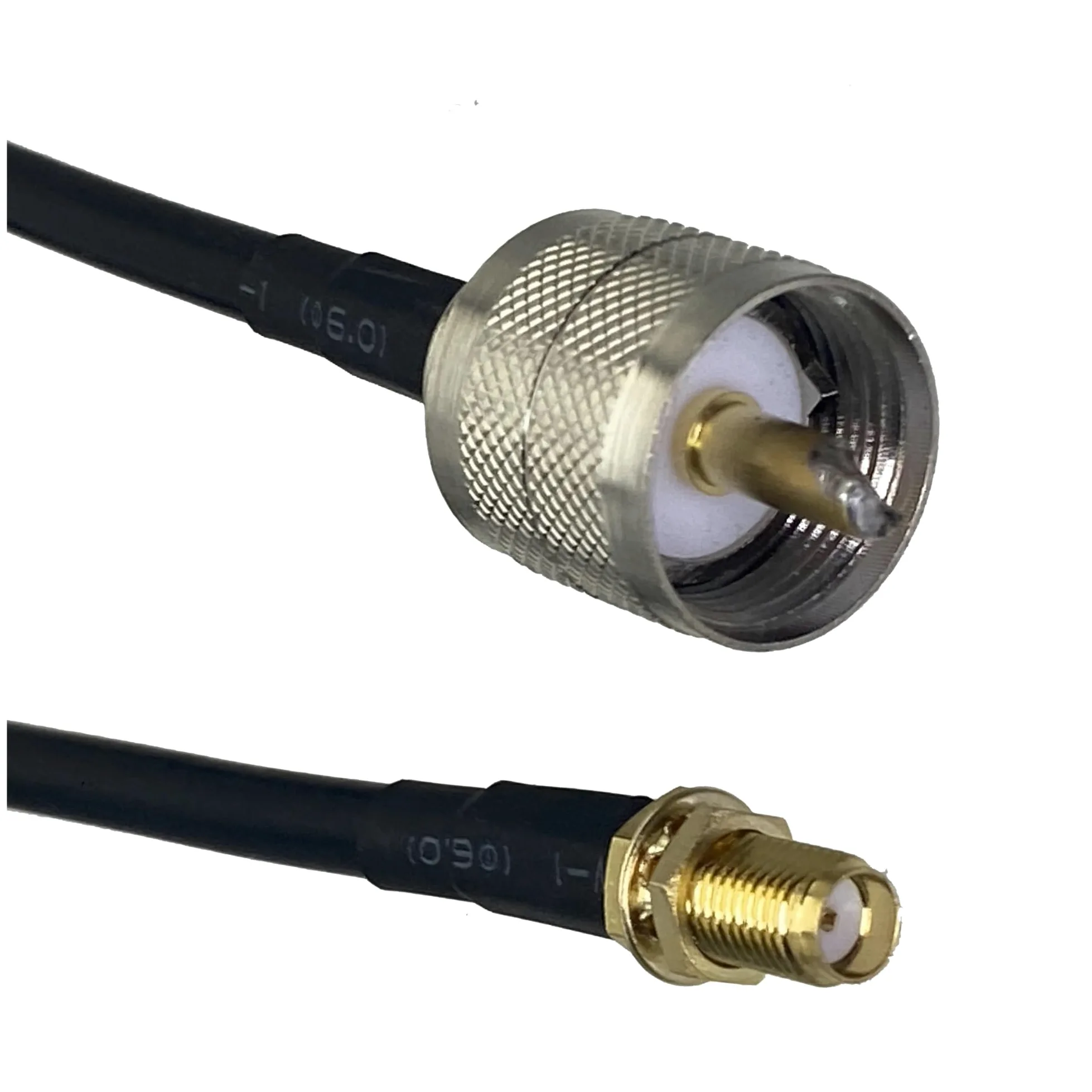 RG316 RG58 UHF PL259 SO239 A SMA Maschio Spina e Femmina Jack Connettore Diritto RF Jumper Cavo Treccia 6 pollici ~ 20 M(RG58 PL259 to SMA M,6M)
