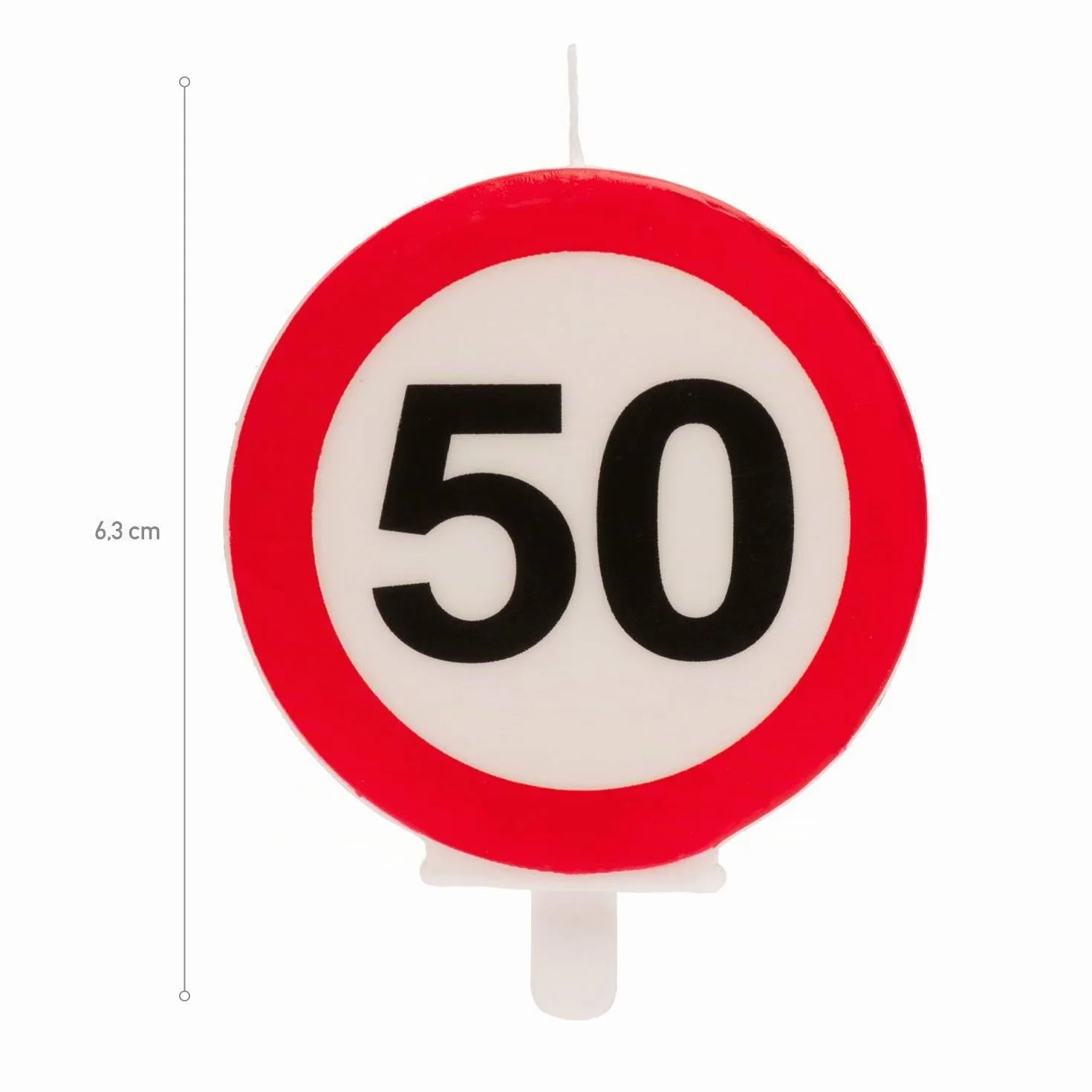 Dekora Candela Compleanno Segnale Divieto Decorazione Torte Numero 50
