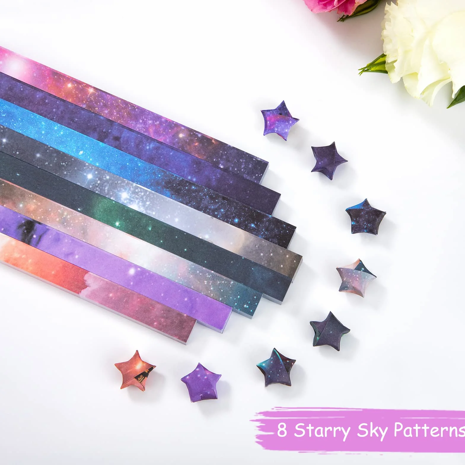 Carta per Stelle Origami Modello Cielo Stellato Arcobaleno 1100 Fogli