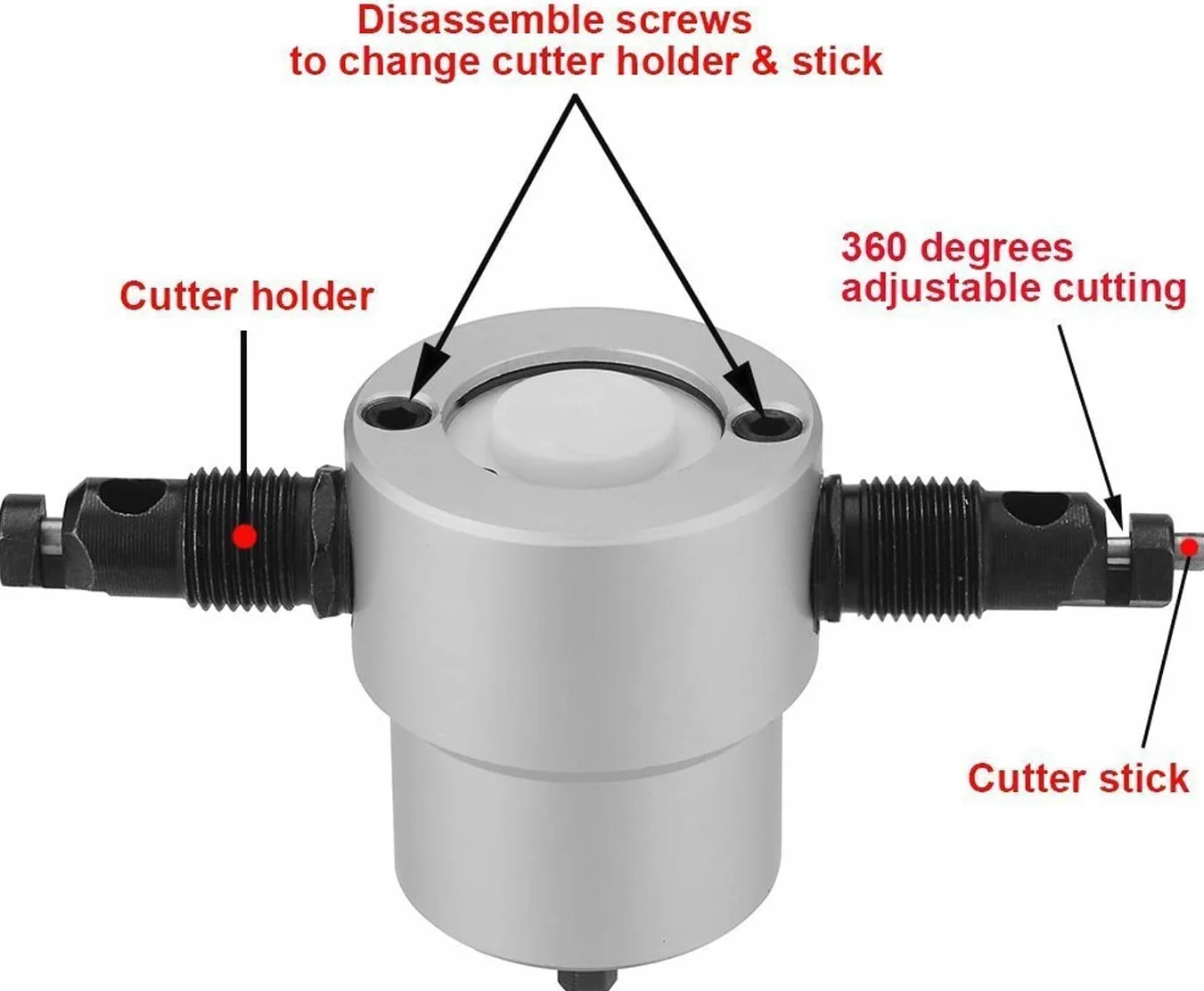 Roditrice per lamiera a Doppia Testa, 1500-3000 giri/min Taglierina a doppia testa per lamiera, Accessorio per Trapano Elettrico