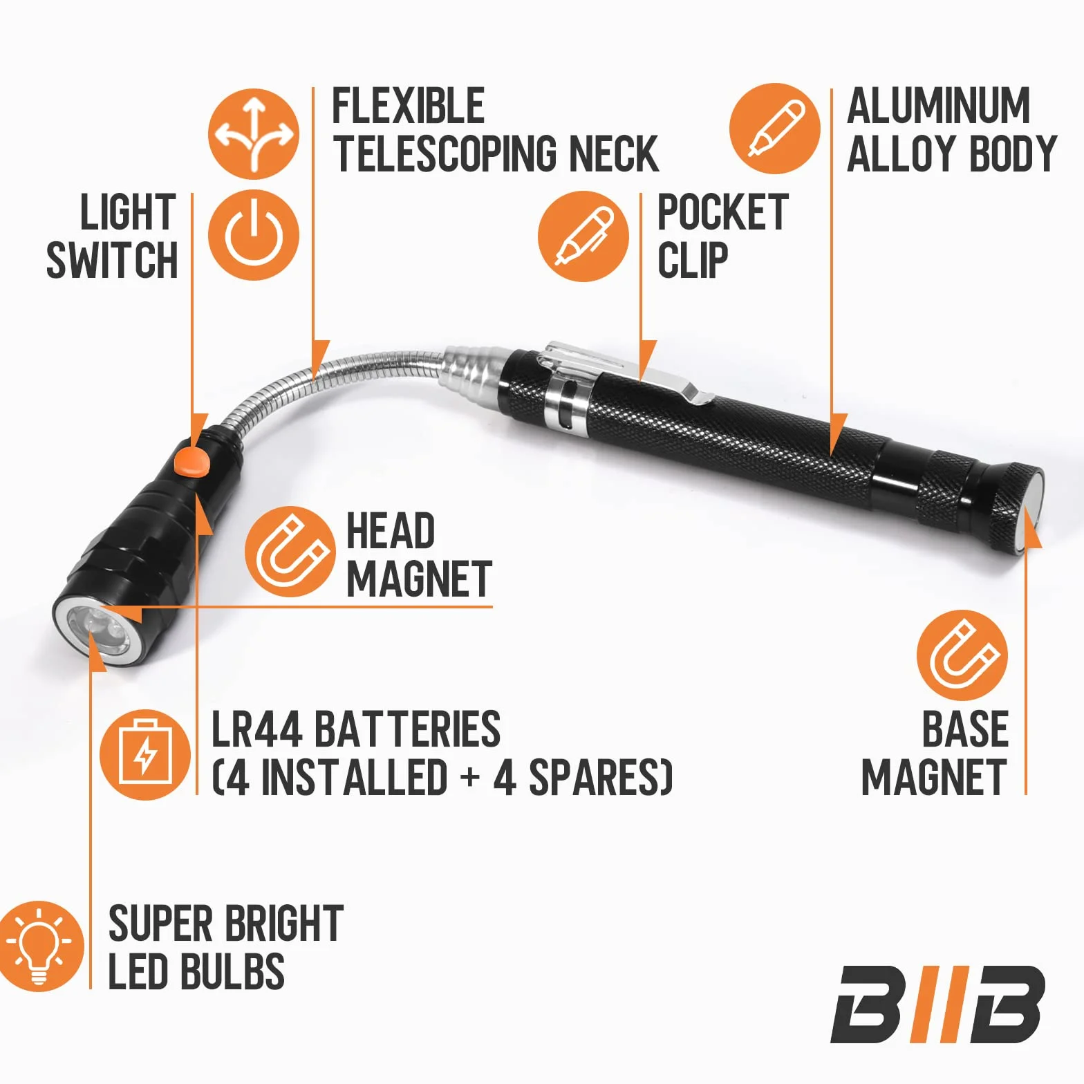 Regalo Uomo, BIIB Telescopica Spazzatrici Magnetiche Gadget Utili, Idee Compleanno, Natale, Anniversario, San Valentino per Lui/Lei, Festa del Papà