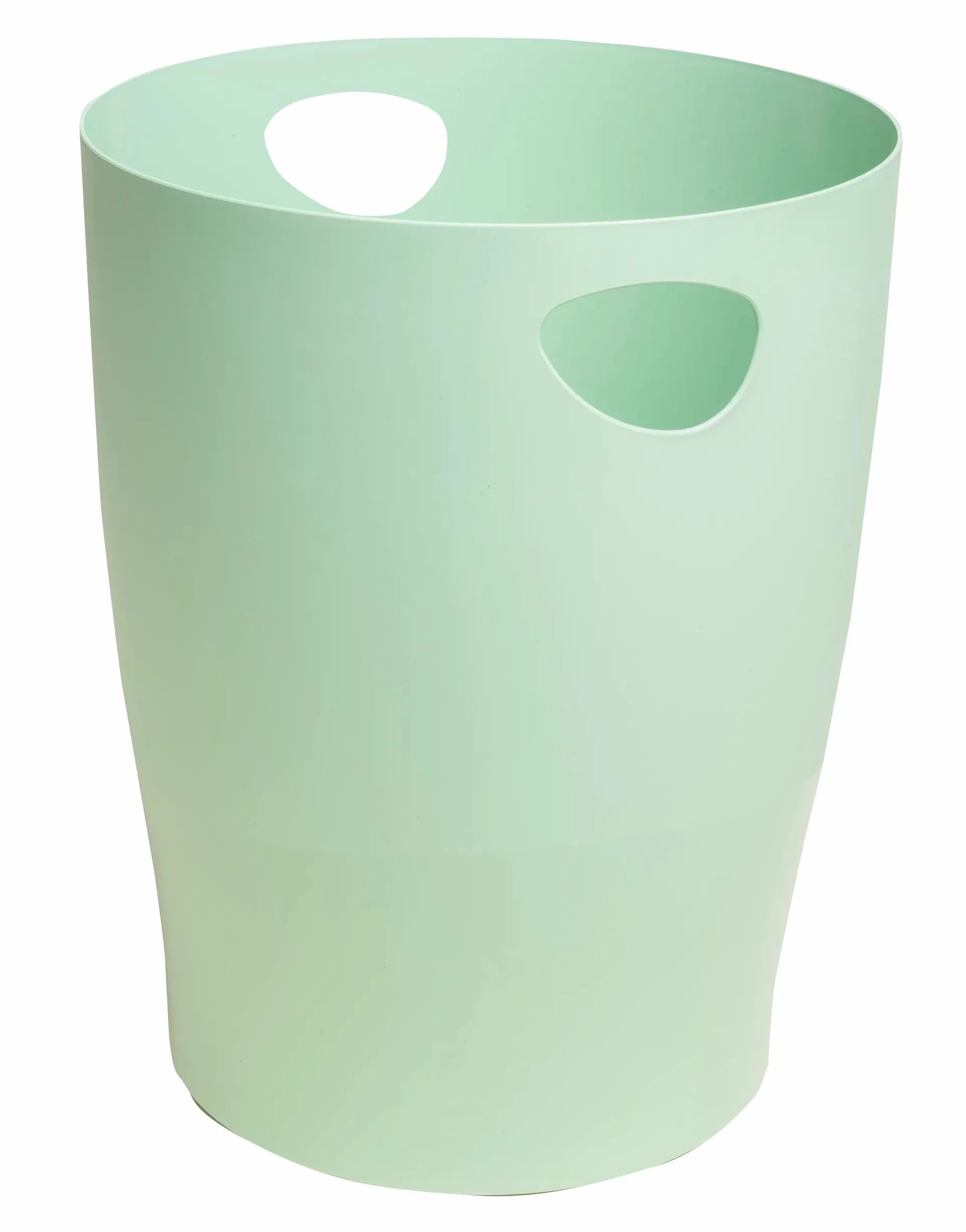 EXACOMPTA - Rif. 45380D - 1 cestino per carta con manici ECOBIN Autentik, grande capacità 15 litri, dimensioni 26,3 x 26,3 x 33,5 cm, per ufficio o casa, colore: verde salvia