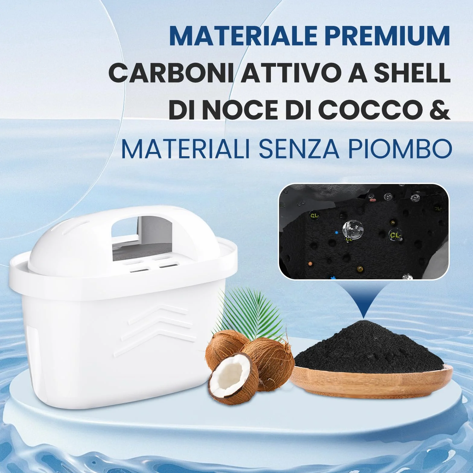 GOLDEN ICEPURE Filtro per bollitore Compatibile Brita Maxtra+ Maxtra Plus Mavea Anna Duomax 6 pezzi