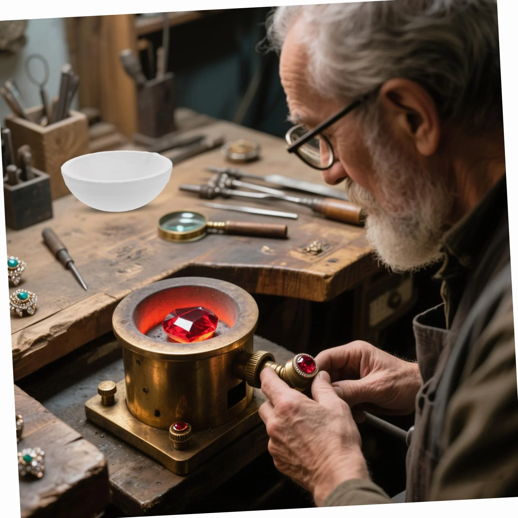 1000g Crucible Bowl Ceramica per per Oro e Argento per Applicazioni DIY Laboratorio