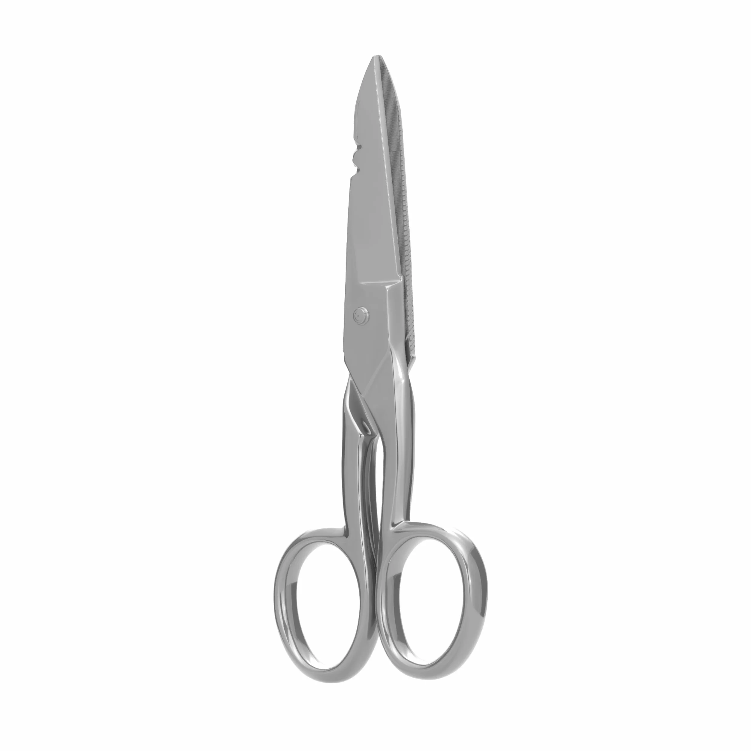 Klein Tools 2100-7 | Forbici da elettricista nichelate | Intagli 0,91 mm² e 0,26 mm² | Lama dentellata | Raschietto e lima | Acciaio resistente | 13,3 cm