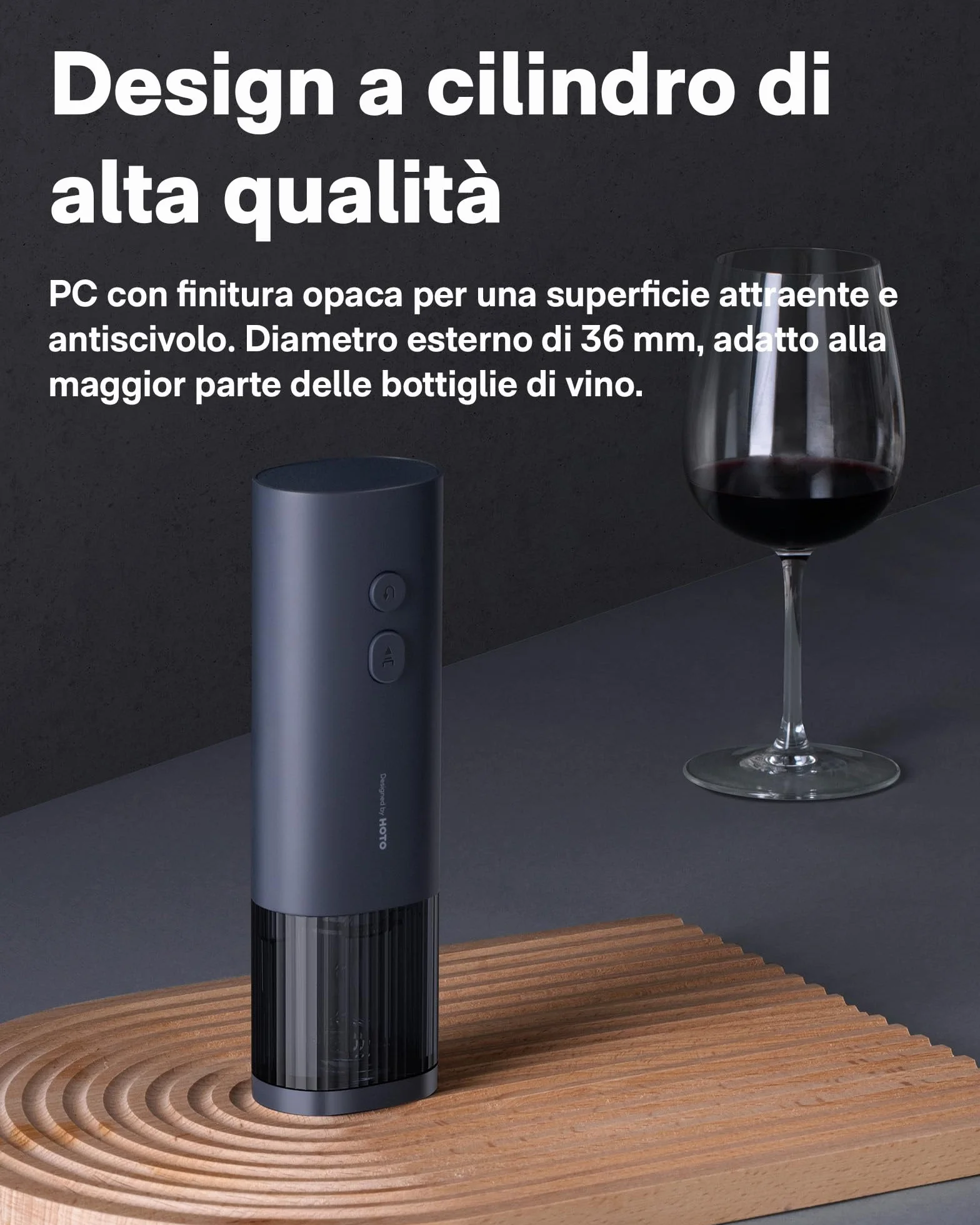 HOTO Cavatappi Elettrico, Apribottiglie elettrici, Tagliafoglie Nascosto, Avvio con Un Solo Pulsante Entro 10 Secondi, Batterie Sufficienti Può Aprire 170 Bottiglie,appuntamenti e amanti del vino