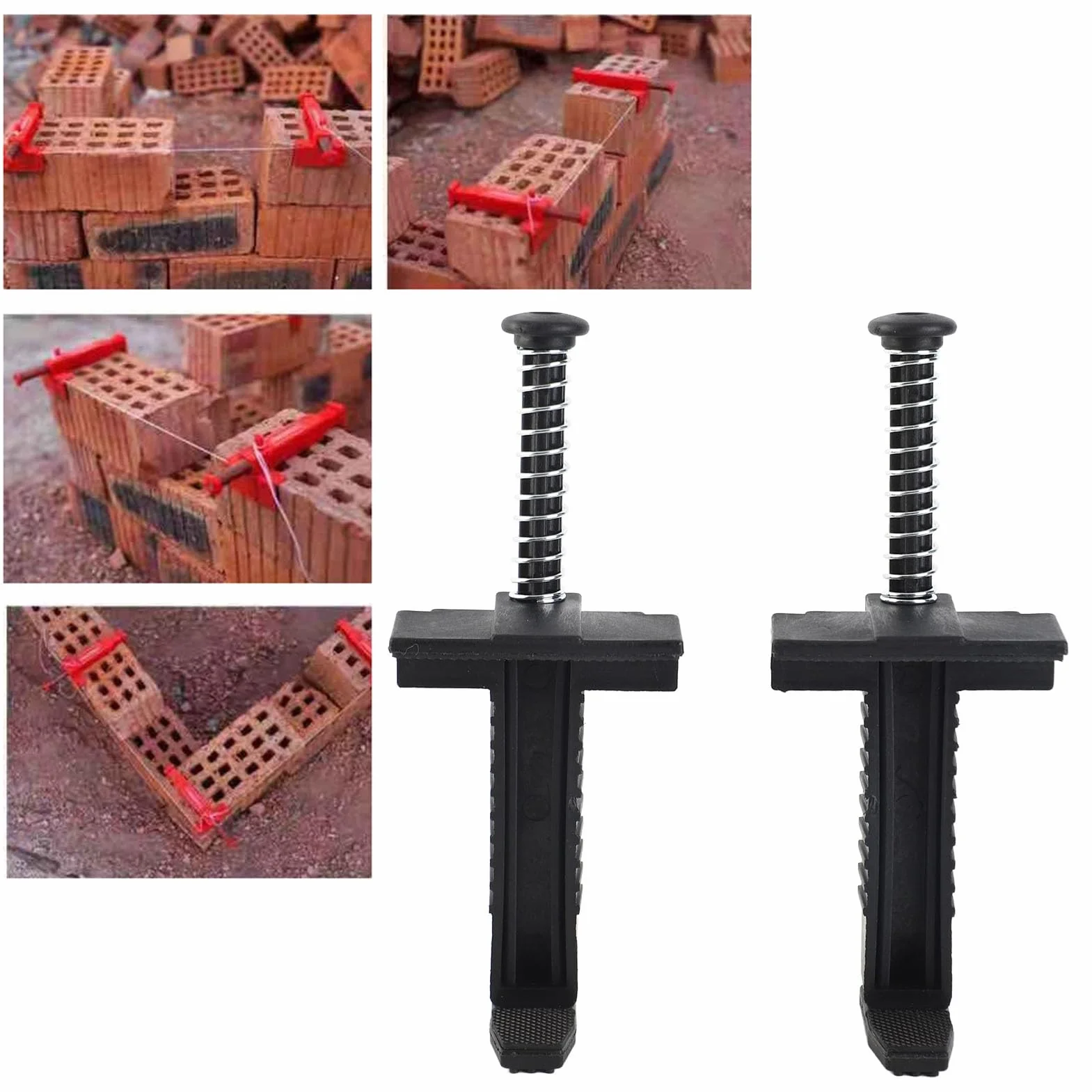 2 pezzi di rivestimento per mattoni, corridori per corridori di rivestimento per mattoni, accessorio di ingegneria per strumenti idraulici per dispositivi di costruzione di edifici (nero)