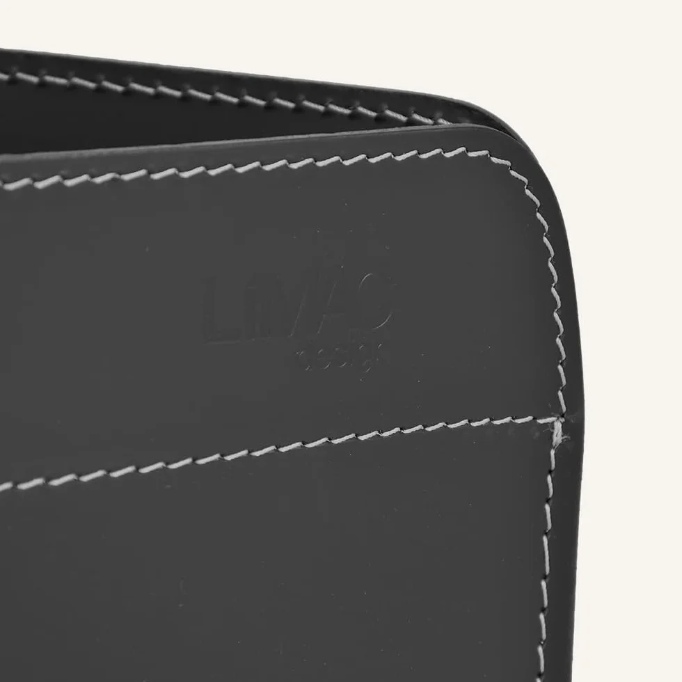 LIMAC Design GIUSY, portariviste in Cuoio di Design, Borsa Porta giornali Moderno, Contenitore riviste da Interno, cesta Porta-riviste, Prodotto in Italia. Nero