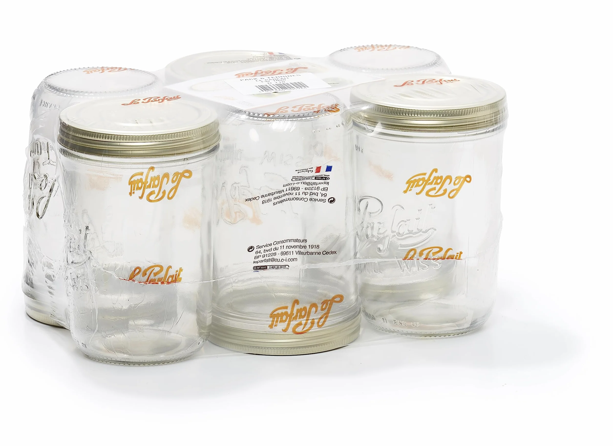 Familia Wiss Le Parfait 900021 Vasetti 1kg Tappo a Vite Confezione 6