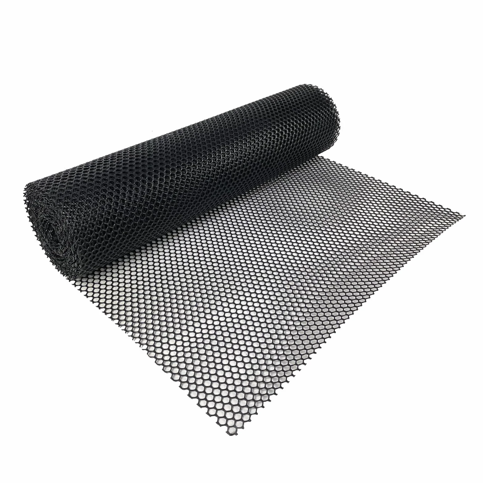 Baki Rivestimento per mensole da bar, in rete di vetro, bianco e nero, 60 cm x 10 m, colore: nero
