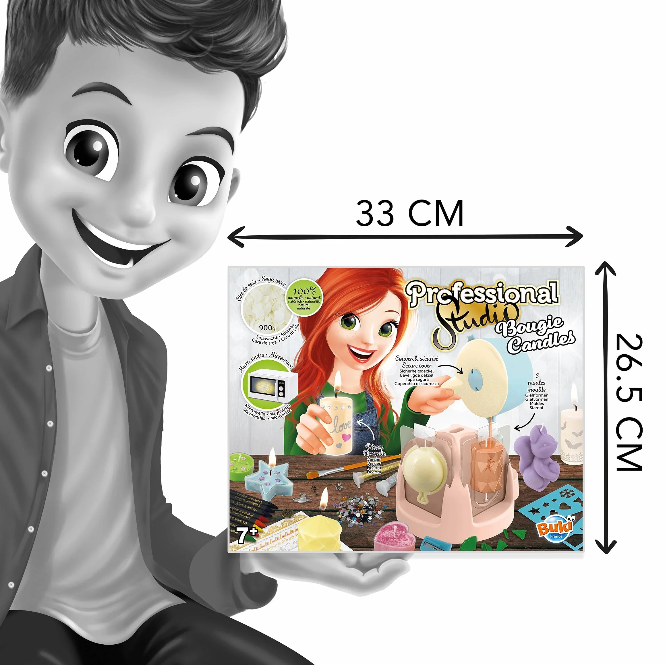BUKI 5420 - Candele professionali da studio, multicolore