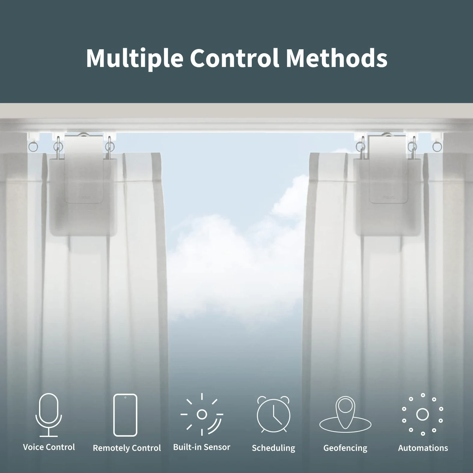 Aqara Curtain Driver E1 (Versione Rod), Richiede Hub Aqara Zigbee 3.0 | Controllo Elettrico per Tende Telecomandate e Automazione Domestica, Supporta HomeKit, Alexa, Google Assistant e IFTTT