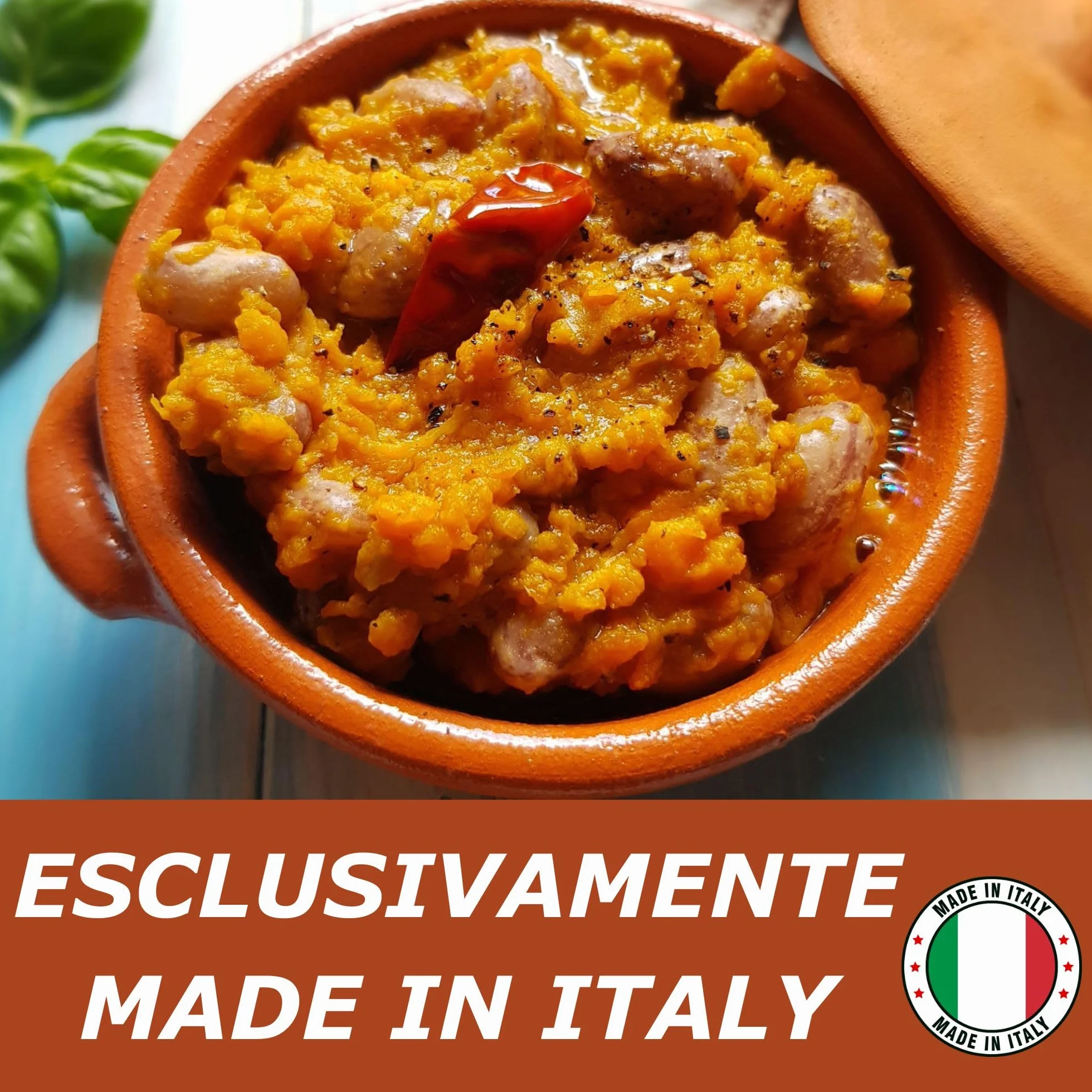 Set 6 Terracotta Terrine per Zuppe e Piatti Tradizionali Diametro 15cm Altezza 5cm Made in Italy
