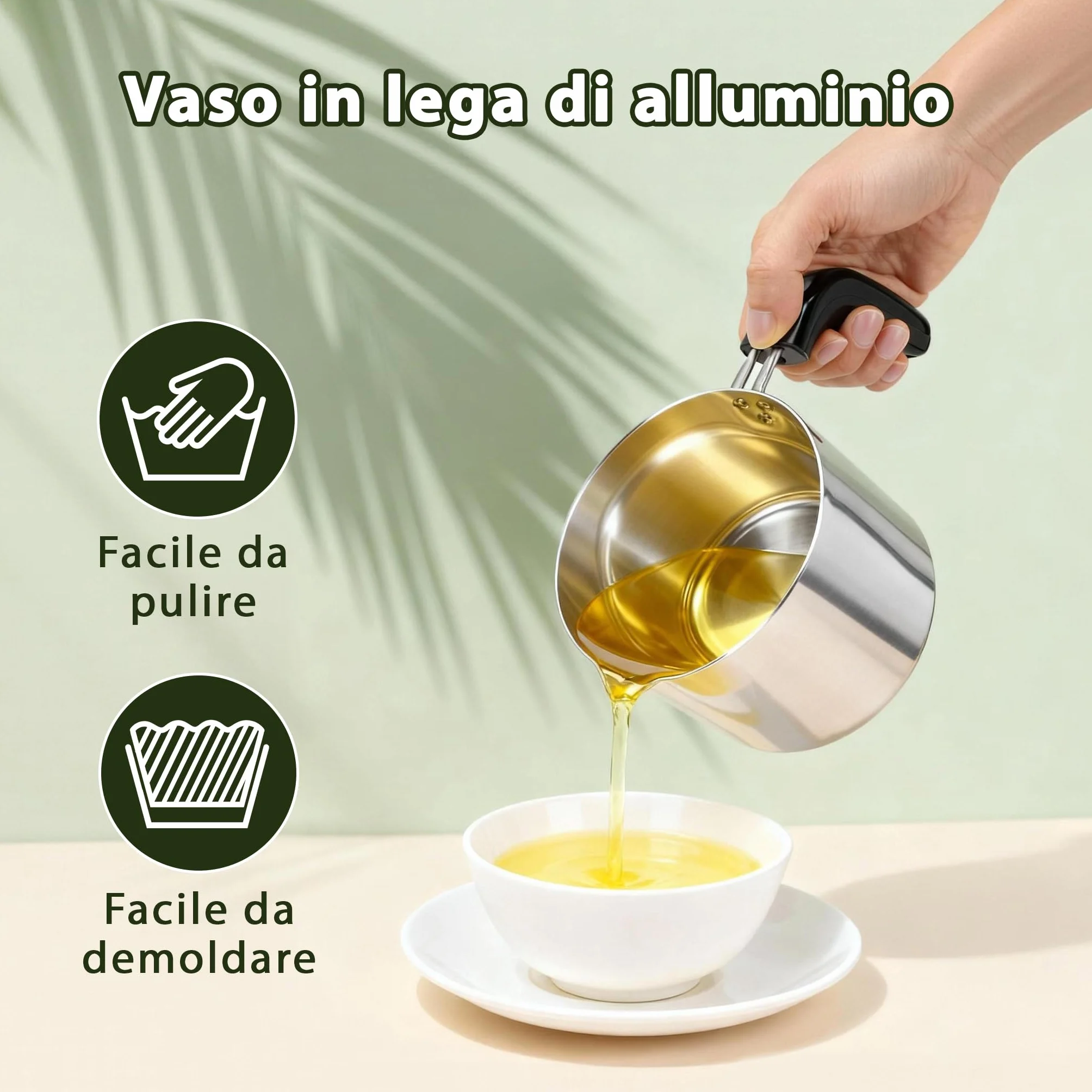 HISUEKIG 1L Sciogli Cera per Candele Elettrico, 150W Pentola per Fusione di Cera con LED Digitale Display, indicatore di temperatura, stoppini, centraggio e cucchiaio per produzione di candele