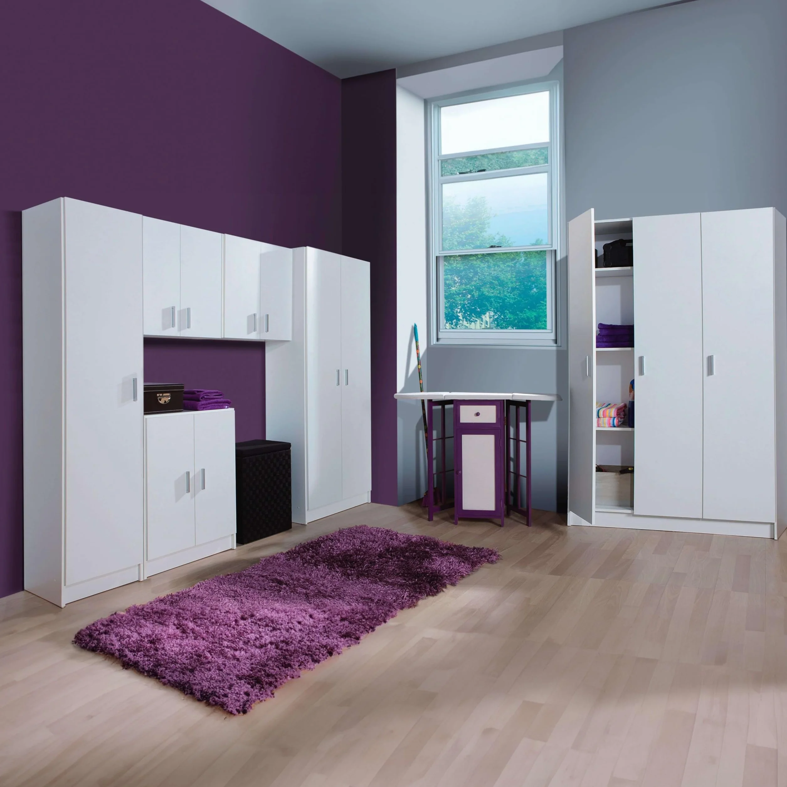 Habitdesign FOARM7143O Mobile Multiuso Tutto in Laminato, Bianco, 3