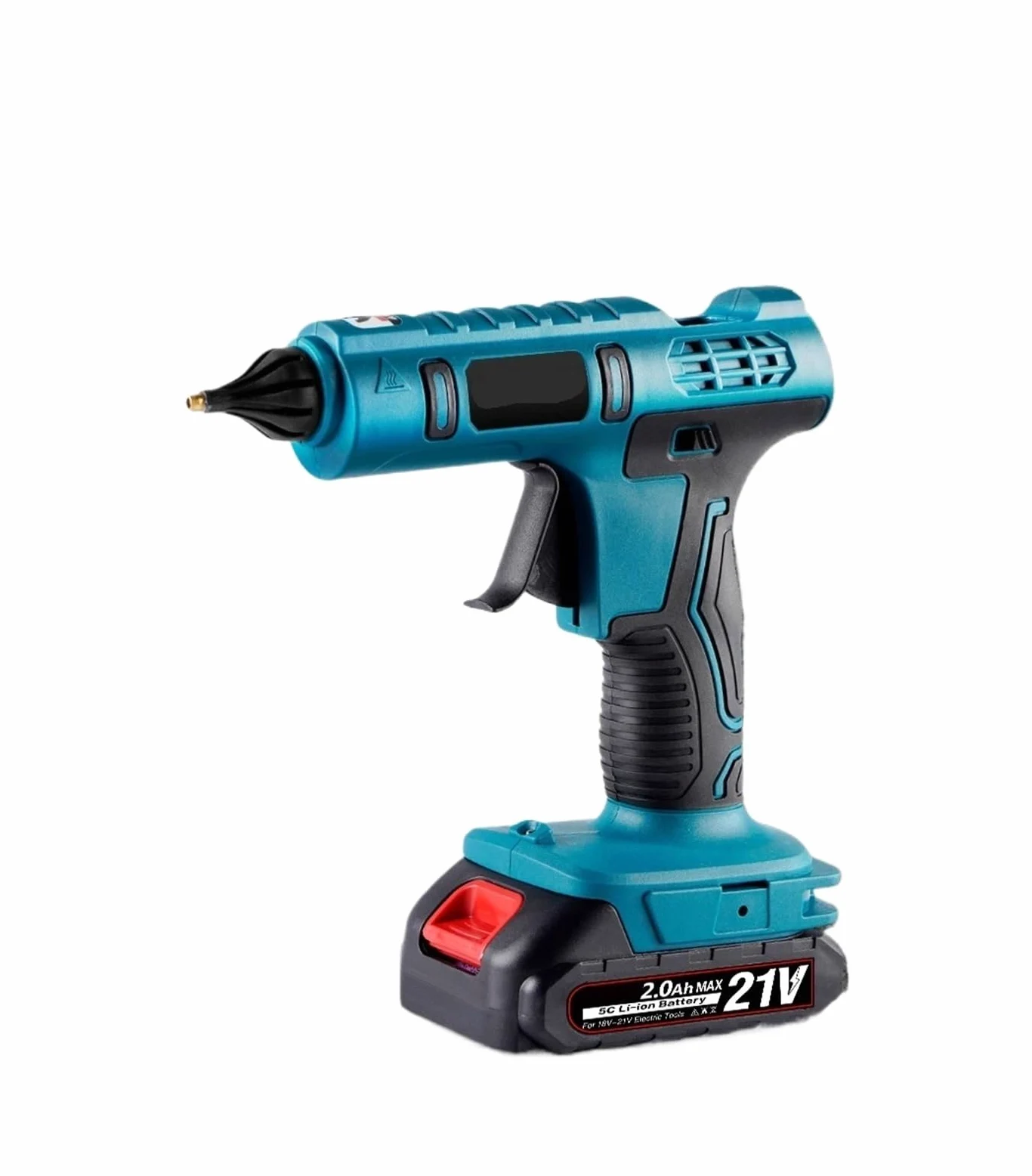 Pistola elettrica for colla a caldo blu senza fili con batteria 10 stick di diametro 11 mm