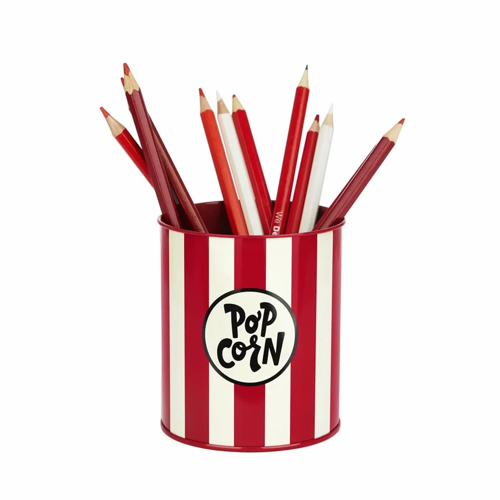 Balvi Portamatite Popcorn Colore Rosso e beige Metallo