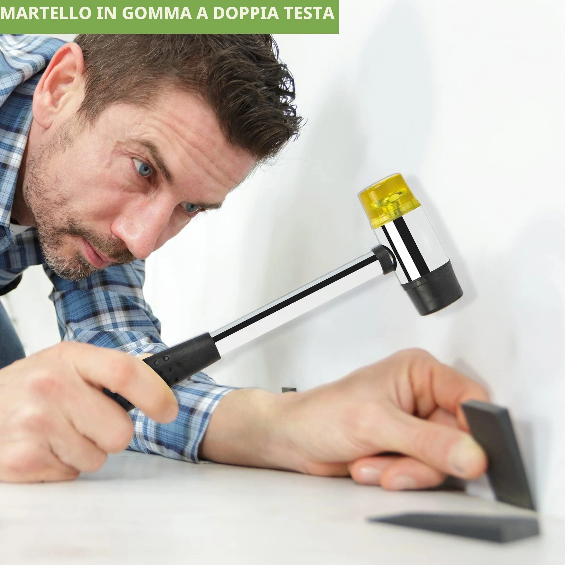 BLOSTM Kit Montaggio Laminato - 30 Distanziatori Pavimento, Martello di Gomma a Doppia Faccia, Robusto Blocco per Maschiare, Barra di Trazione Incastro in Acciaio