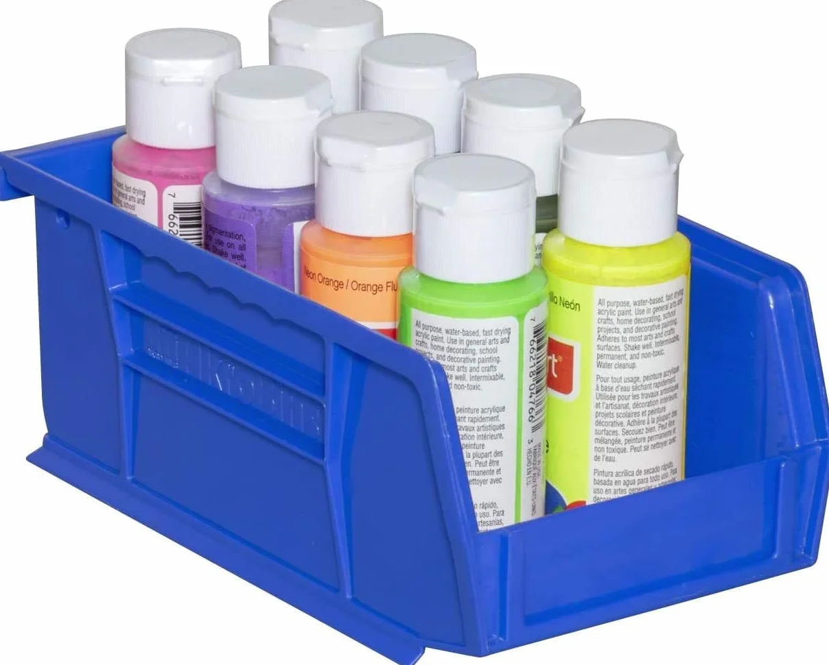Akro-Mils 30220 AkroBins Plastic Storage Bins, 18,7 cm x 10,5 cm x 7,6 cm, Blue, 24-Pack