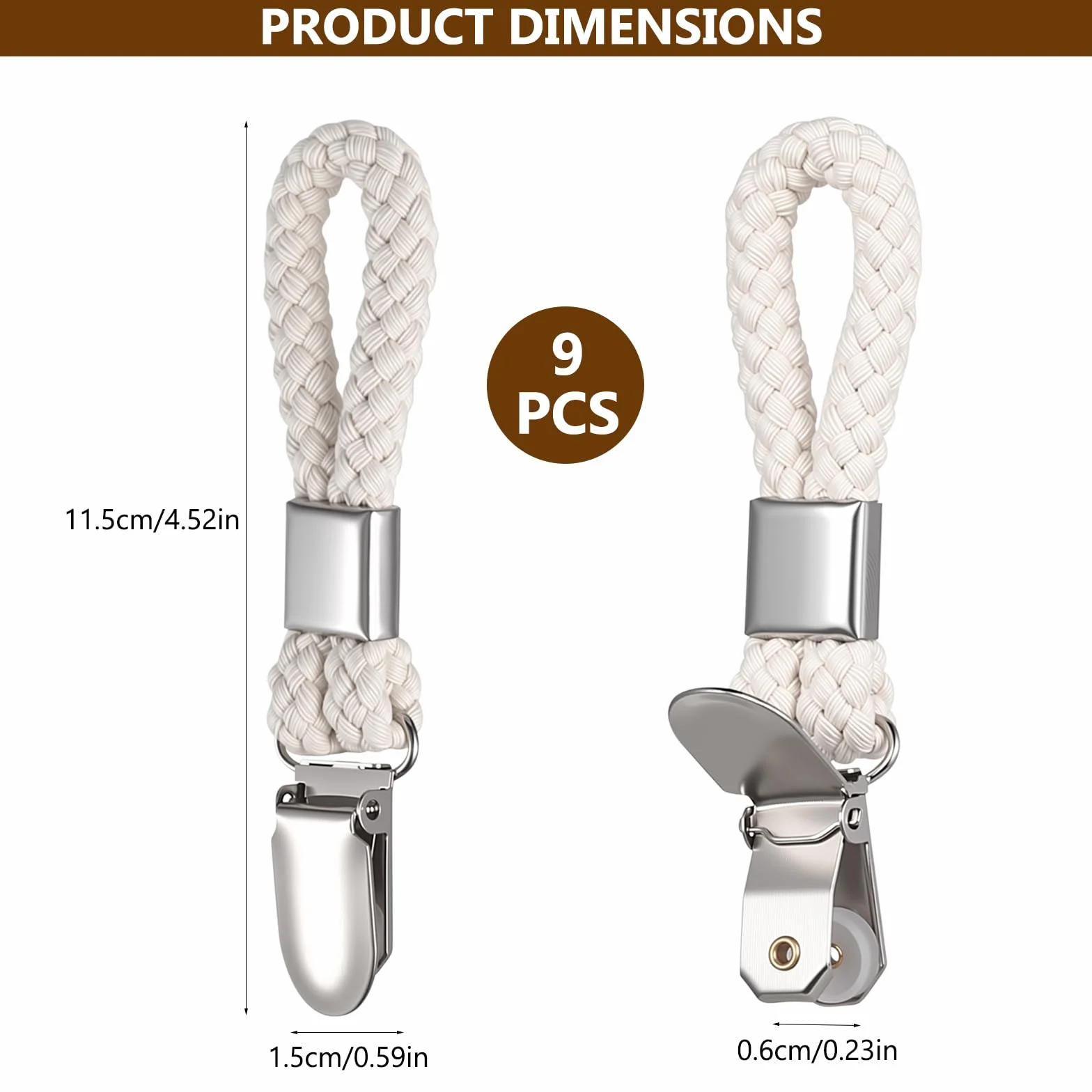 Ganci Appendi Asciugamani Bagno, Clip Asciugamani da Appendere, 9 Pezzi